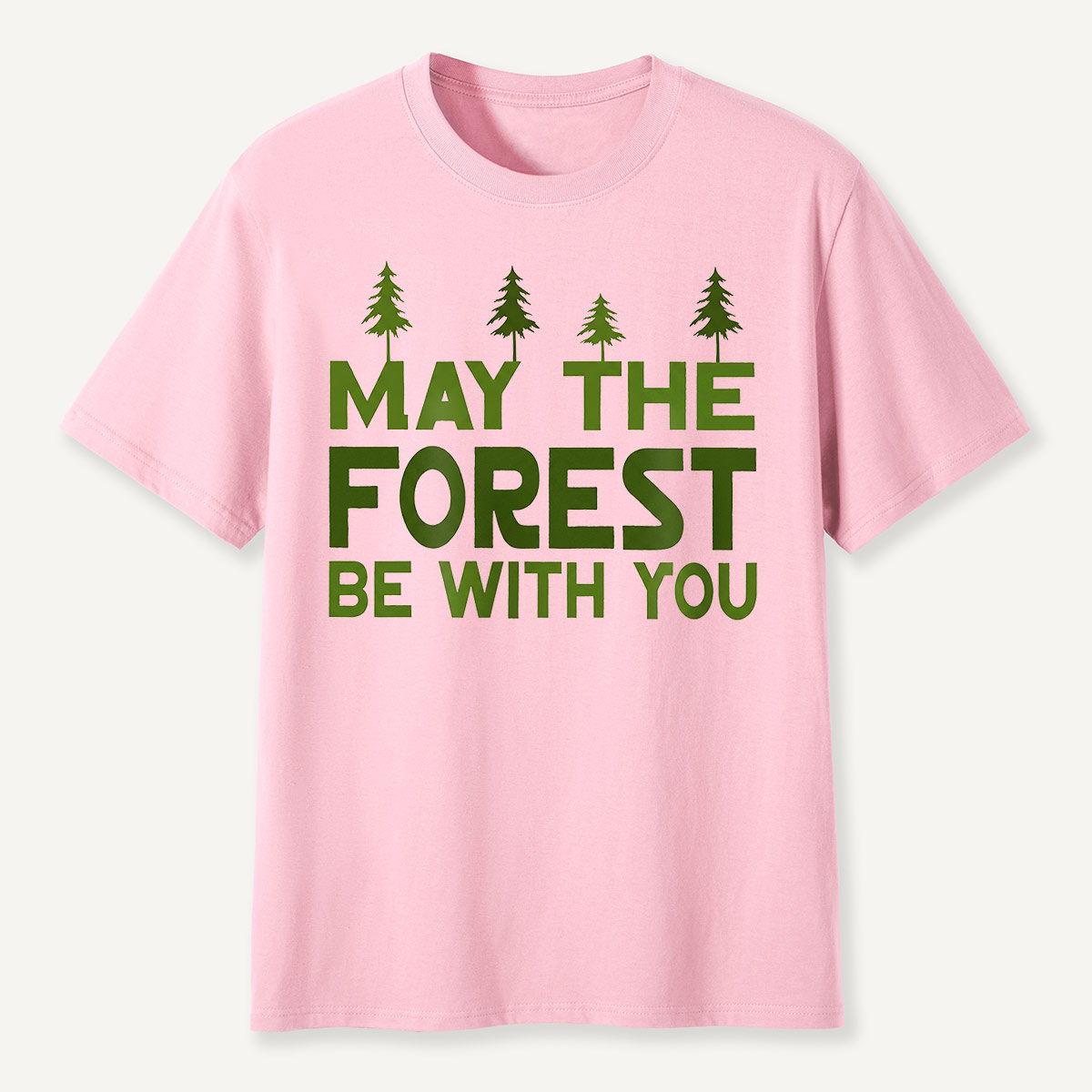 May the Forest Be With You Tree Line Mint T-Shirt