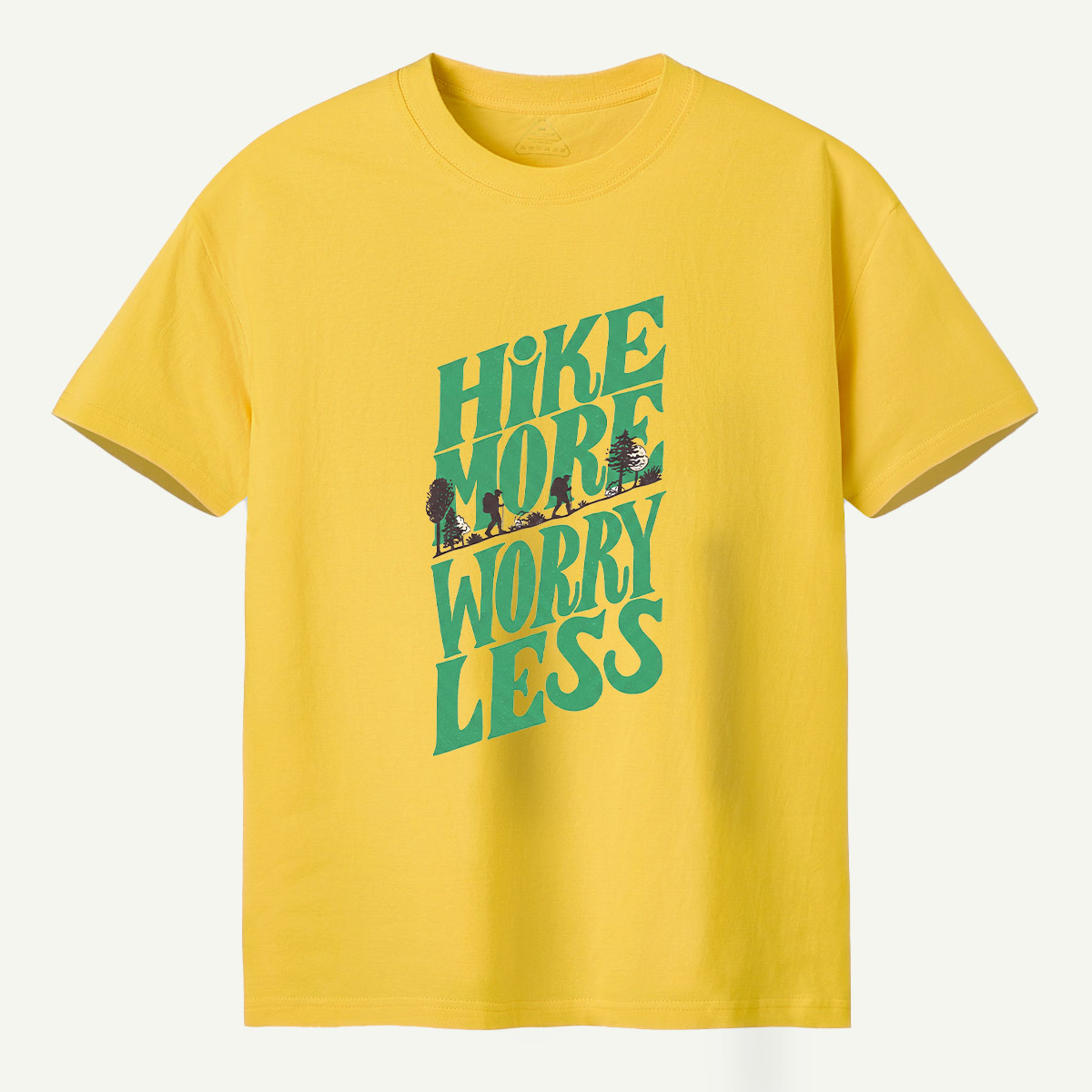 Hike More Worry Less Retro Outdoor Quote T-Shirt