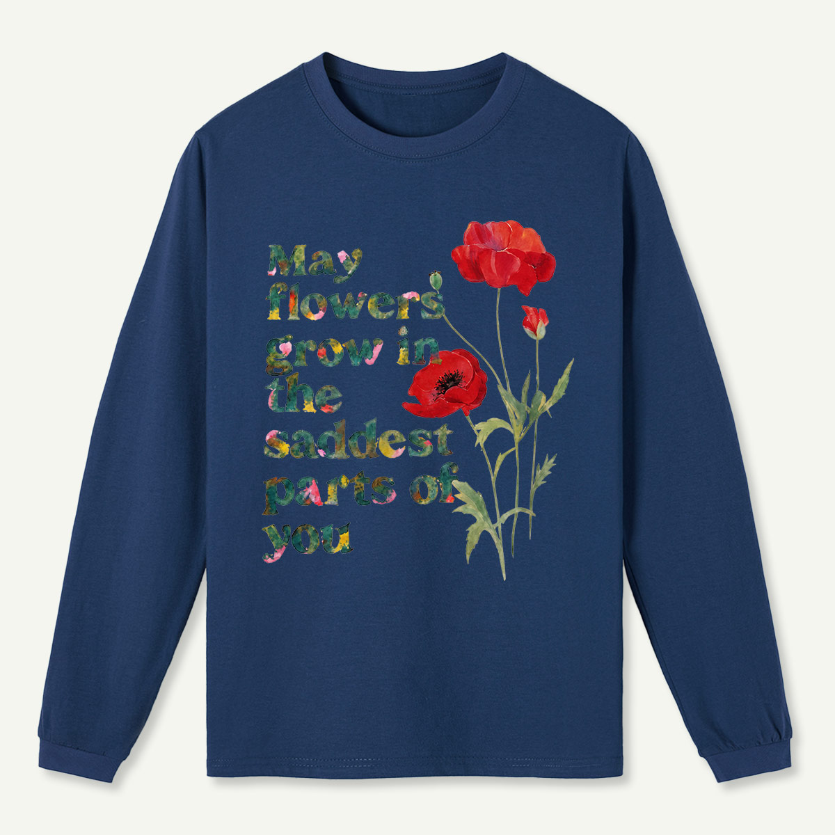 Poppy Bloom Long Sleeve T-Shirt