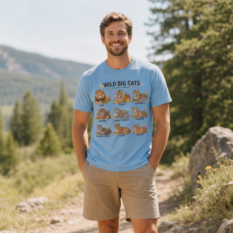 Wild Big Cats of the World T-Shirt