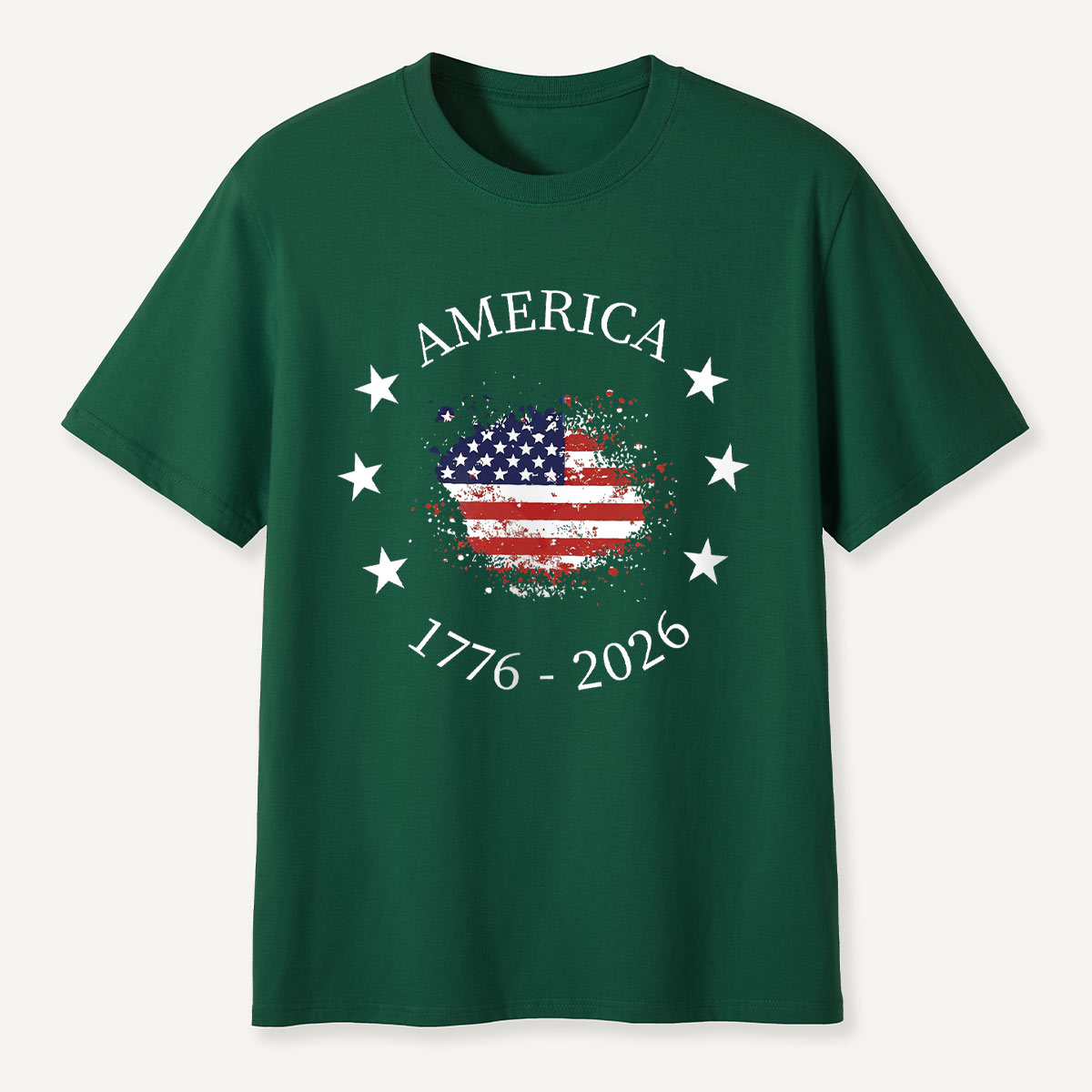 America 1776–2026 Stars Circle Flag T‑Shirt
