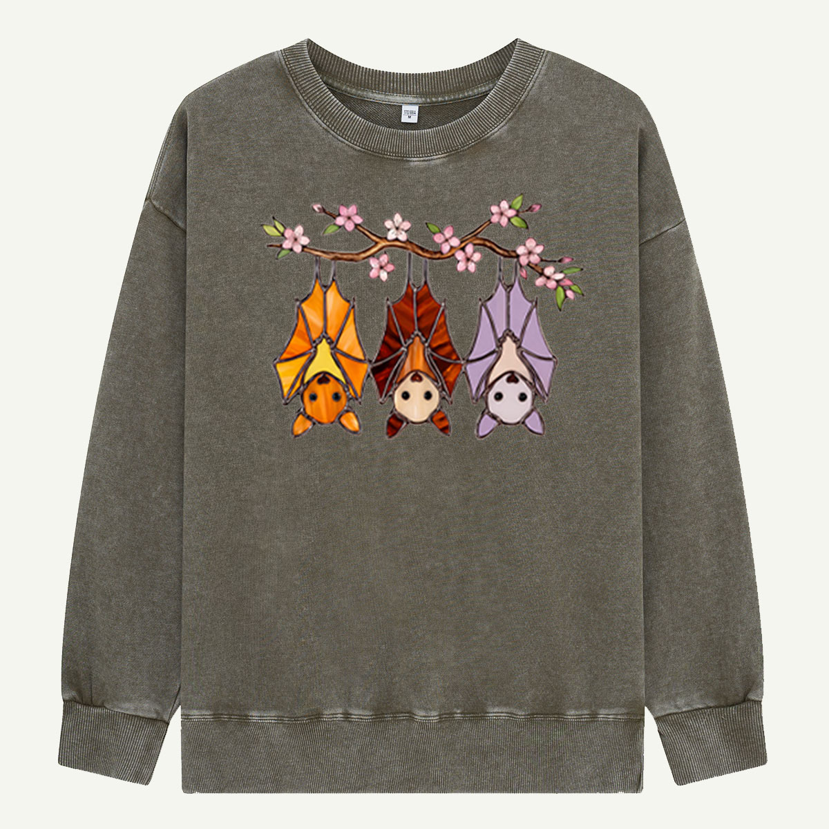 Cherry Blossom Bat Trio Washed Sweatshirts