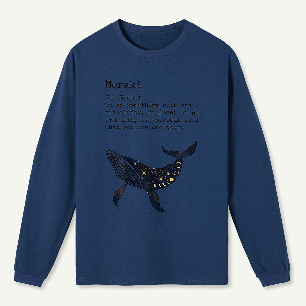 Meraki Whale Long Sleeve T-Shirt