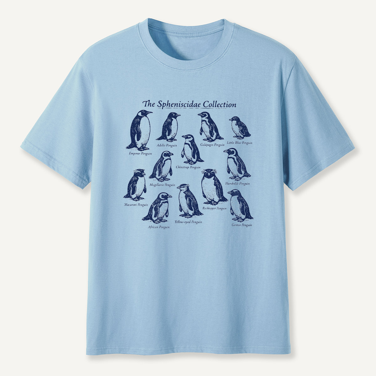 Spheniscidae Collection Penguin Species Guide T-Shirt