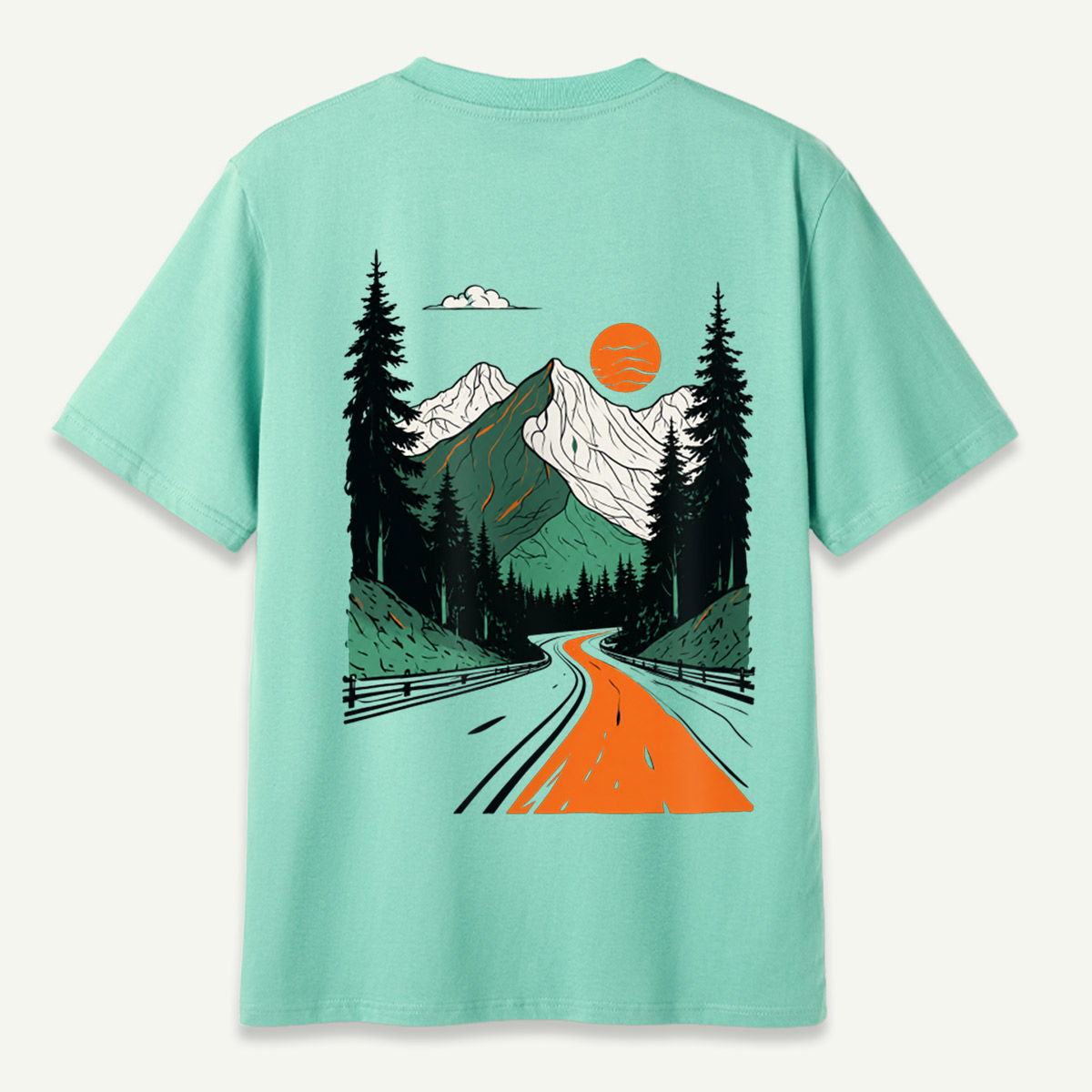 Mountain Road Sunset Wilderness Journey T-Shirt