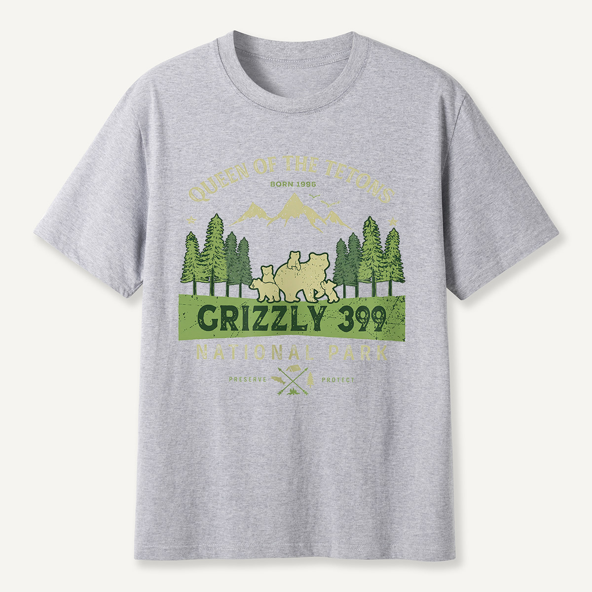 Legend of the Tetons Grizzly 399 National Park T-Shirt