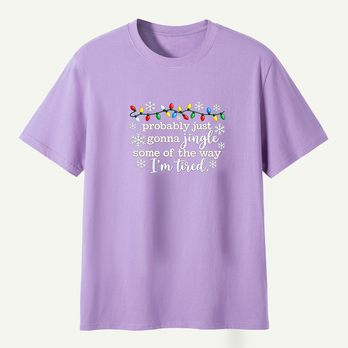 Probably Just Gonna Jingle Some Of The Way Im Tired Snowflake T-Shirt
