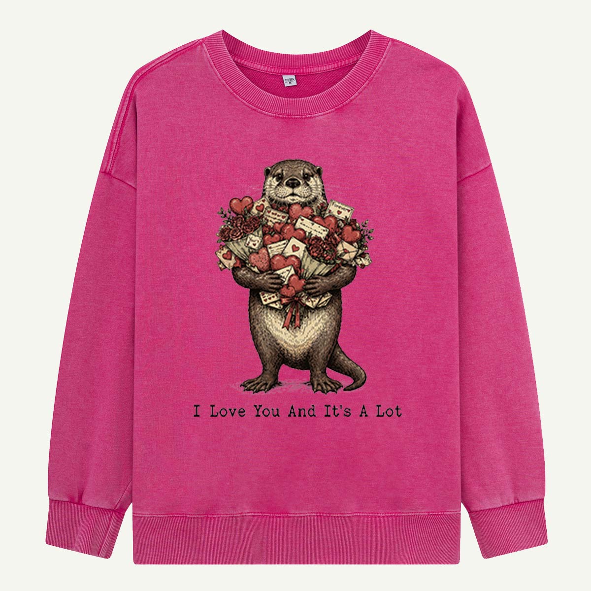Otterly a Lot of Love Washed Sweatshirts