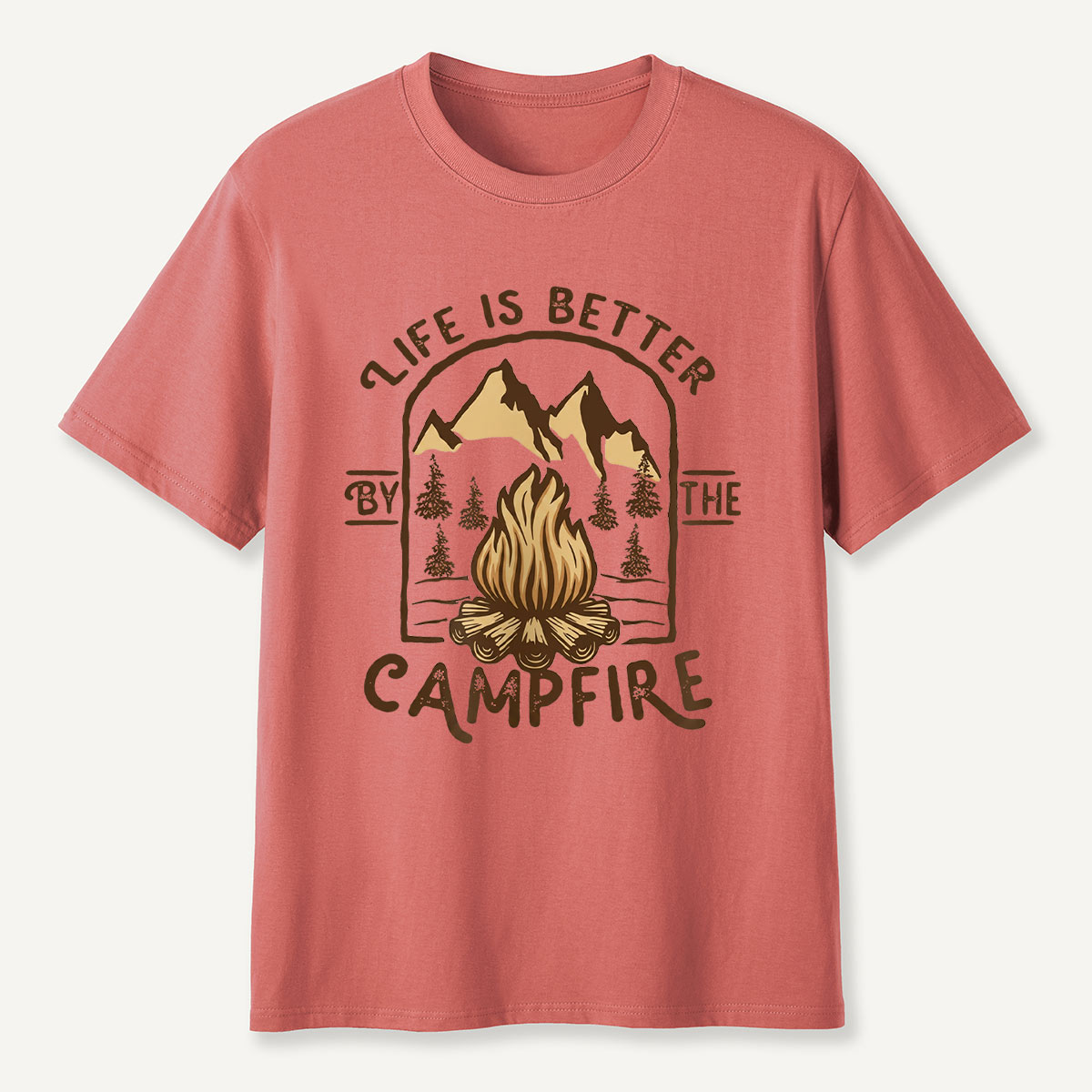 Life Is Better by the Campfire Mountain Camp T-Shirt