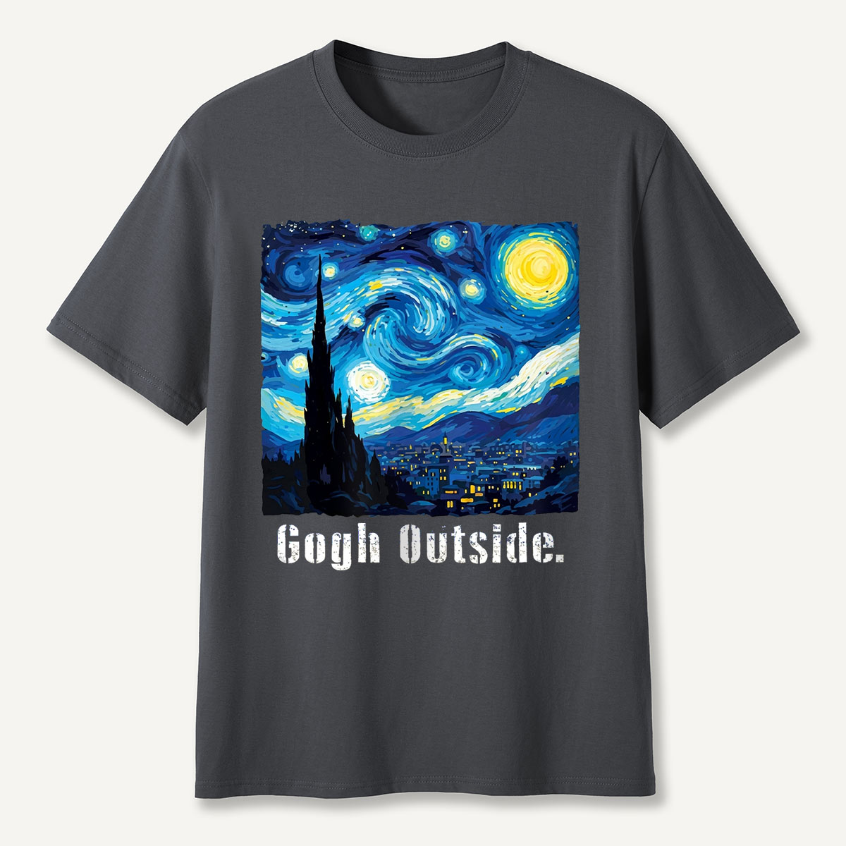 Swirl Night Sky Gogh Outside T-Shirt