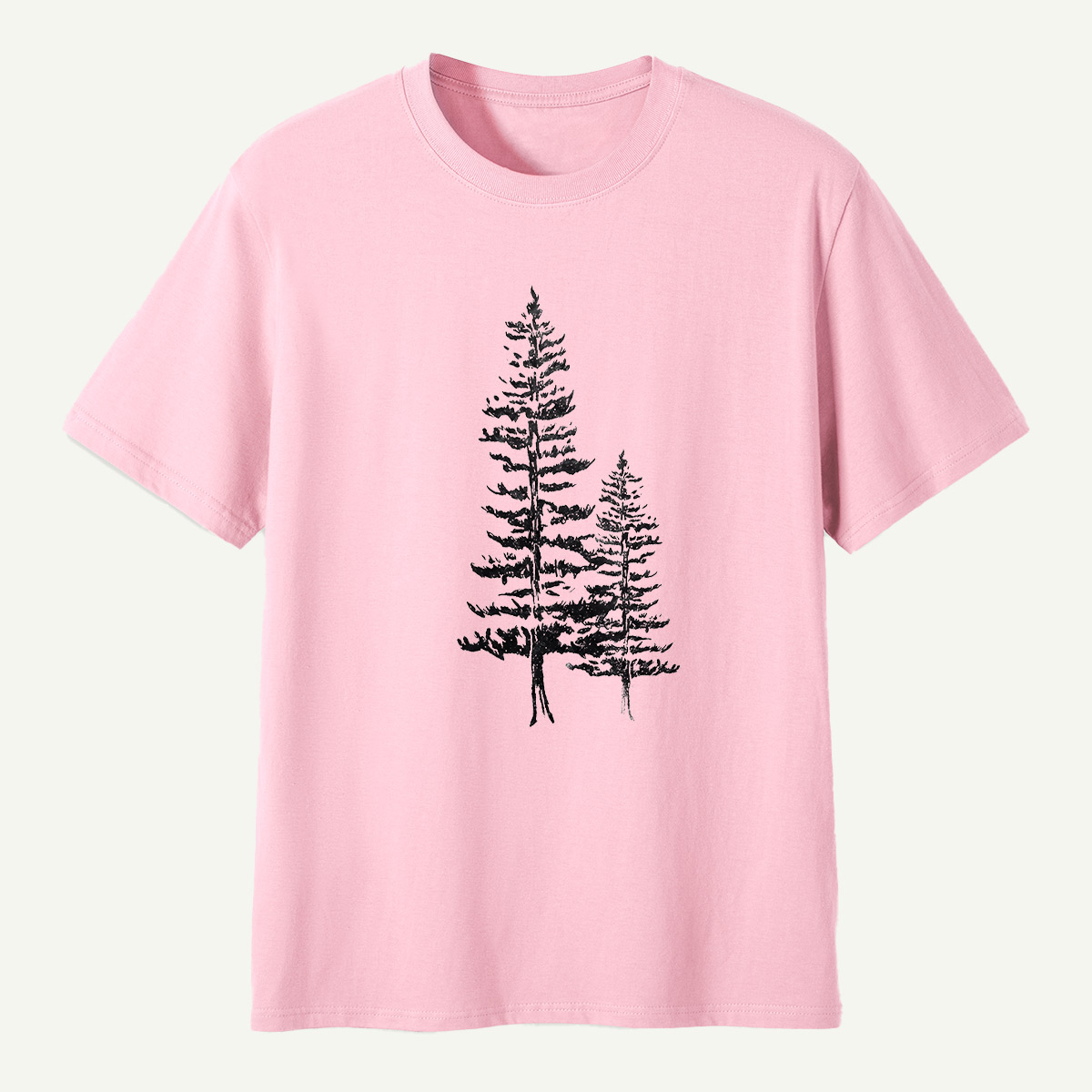 Lone Pine Tree Botanical Sketch T-Shirt