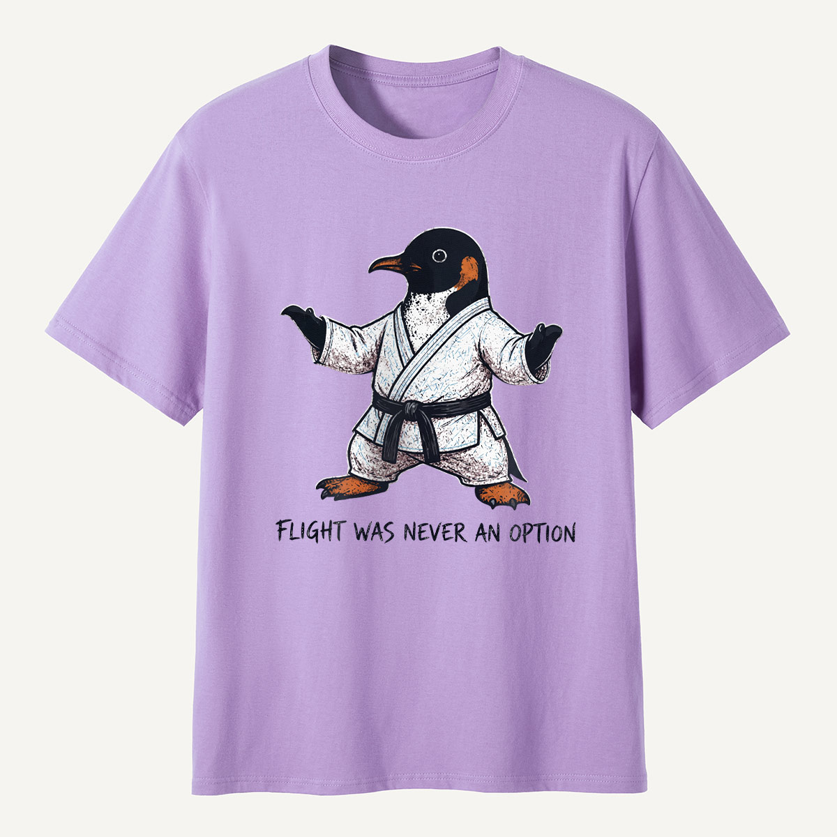 Flight Was Never An Option Martial Arts Penguin T-Shirt