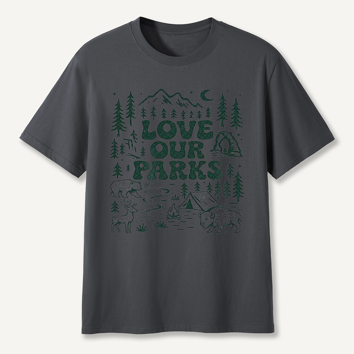 Love Our Parks Wildlife Camping T-Shirt
