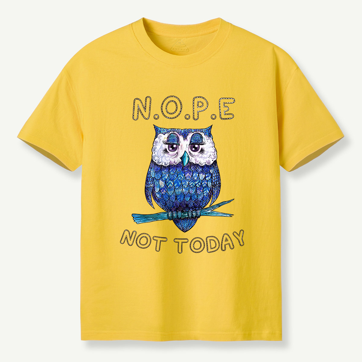 N.O.P.E Not Today Blue Owl T-Shirt