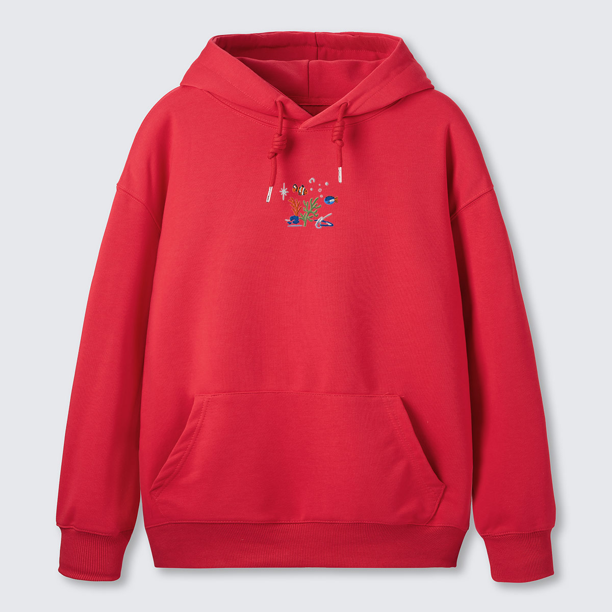 Underwater Reef Fish Embroidered Hoodie