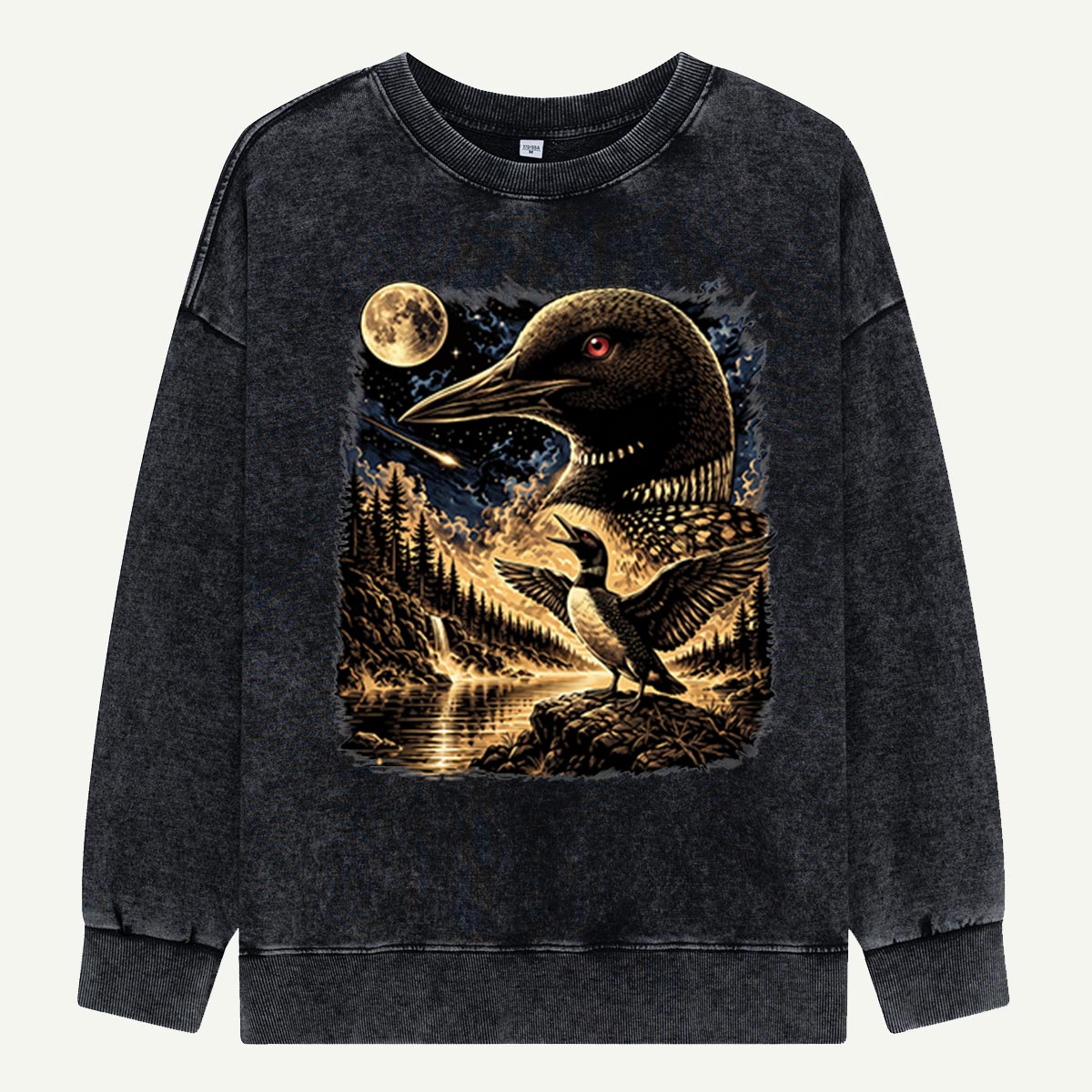 Moonlight Loon Call Washed Sweatshirts