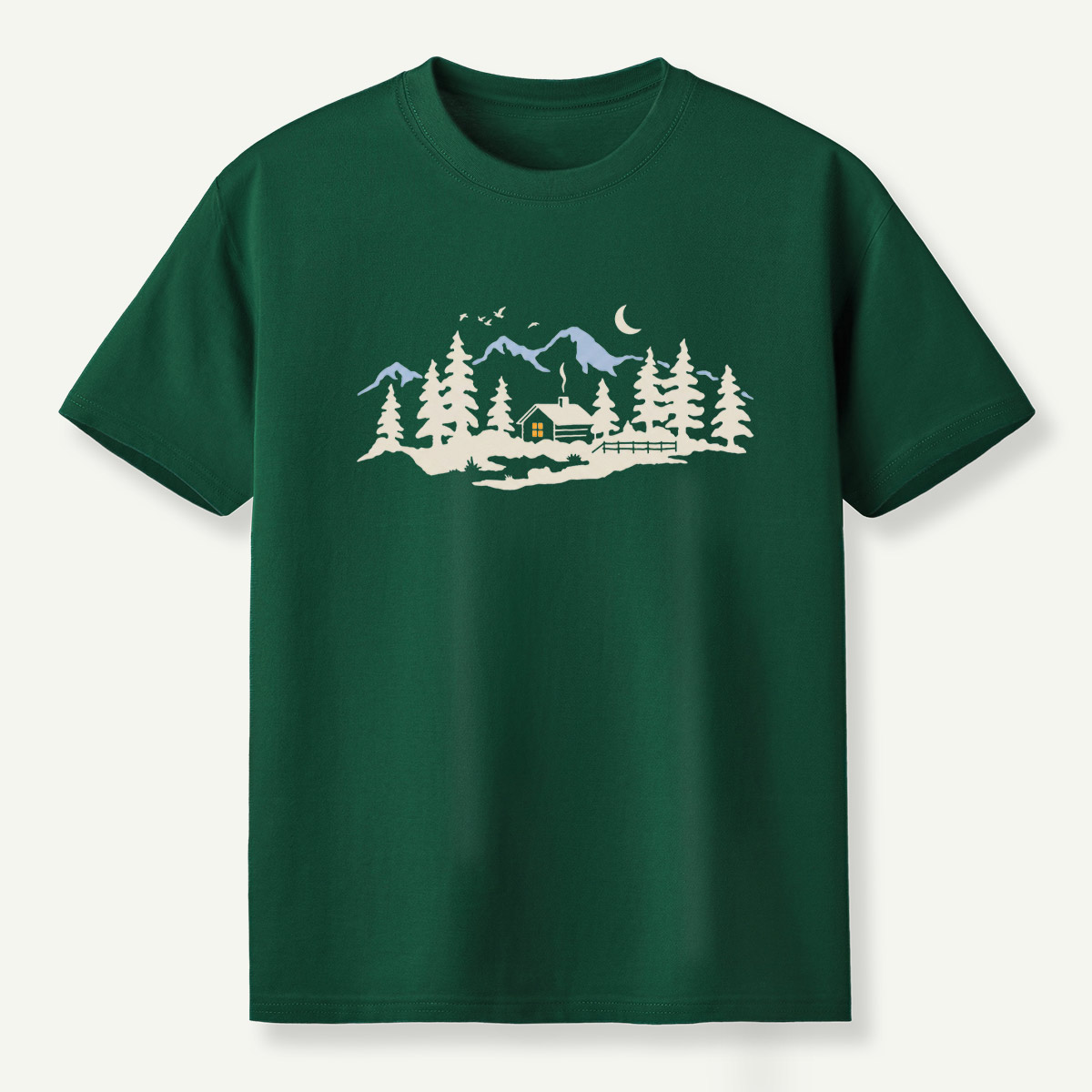 Moonlit Pine Forest Wilderness T-Shirt