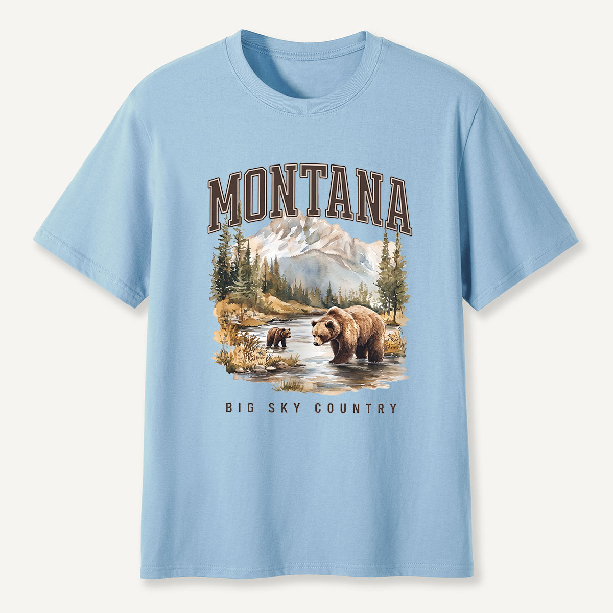 Montana Big Sky Country Grizzly River T-Shirt