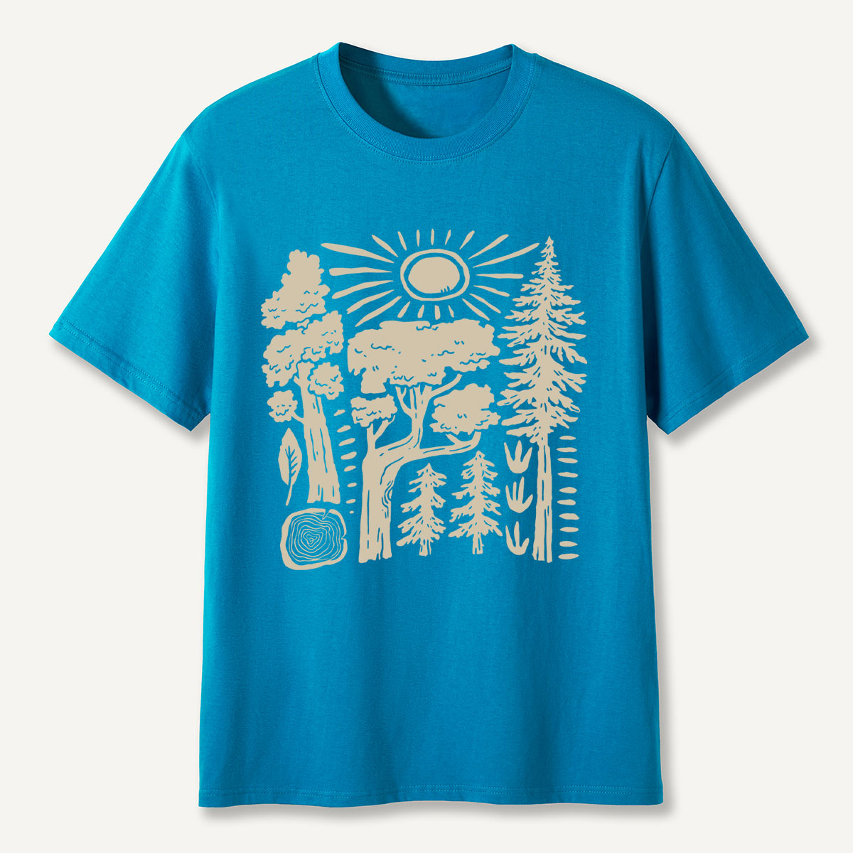 Minimalist Forest Sunrise T-Shirt