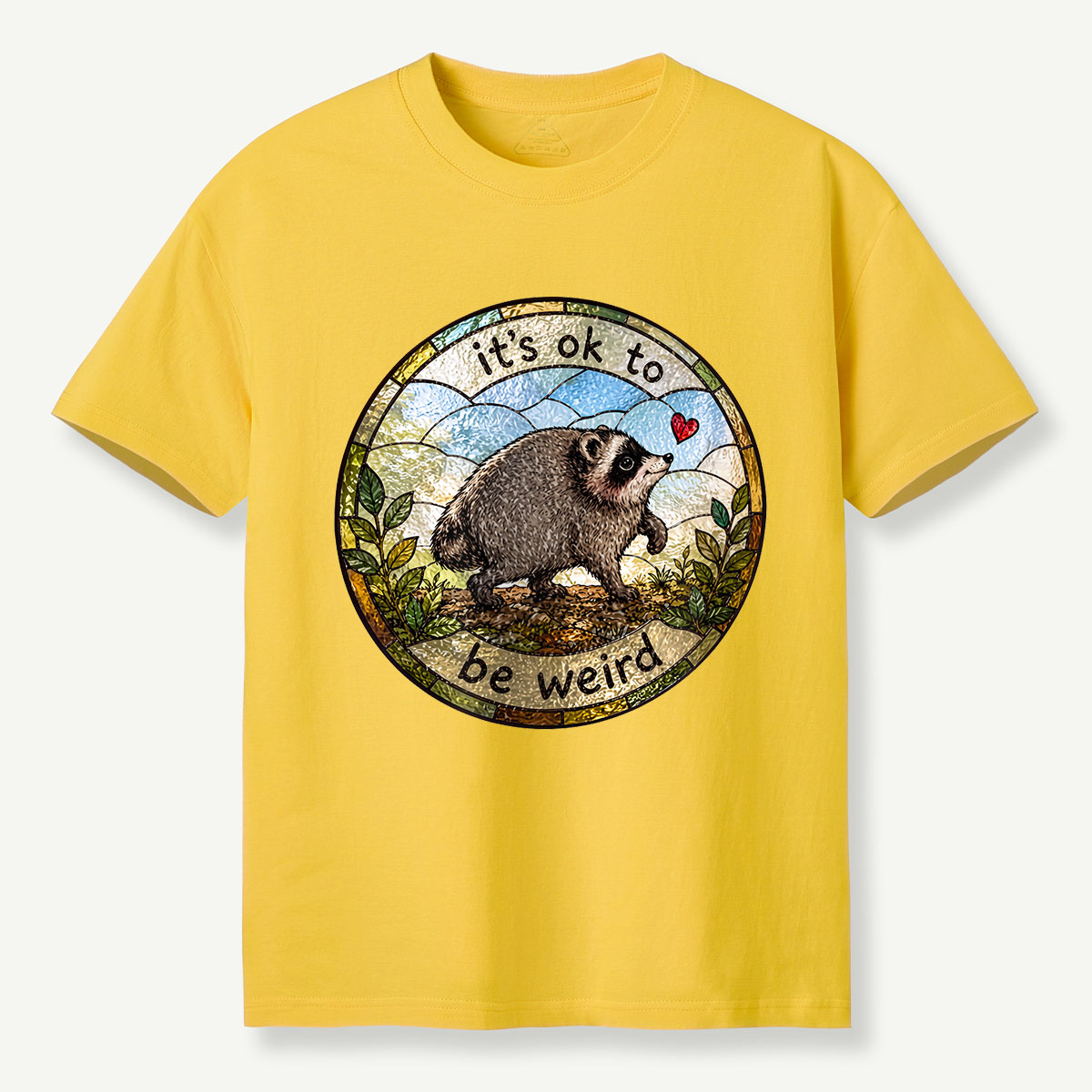 It’s OK to Be Weird Jimothy Round Art  T-Shirt