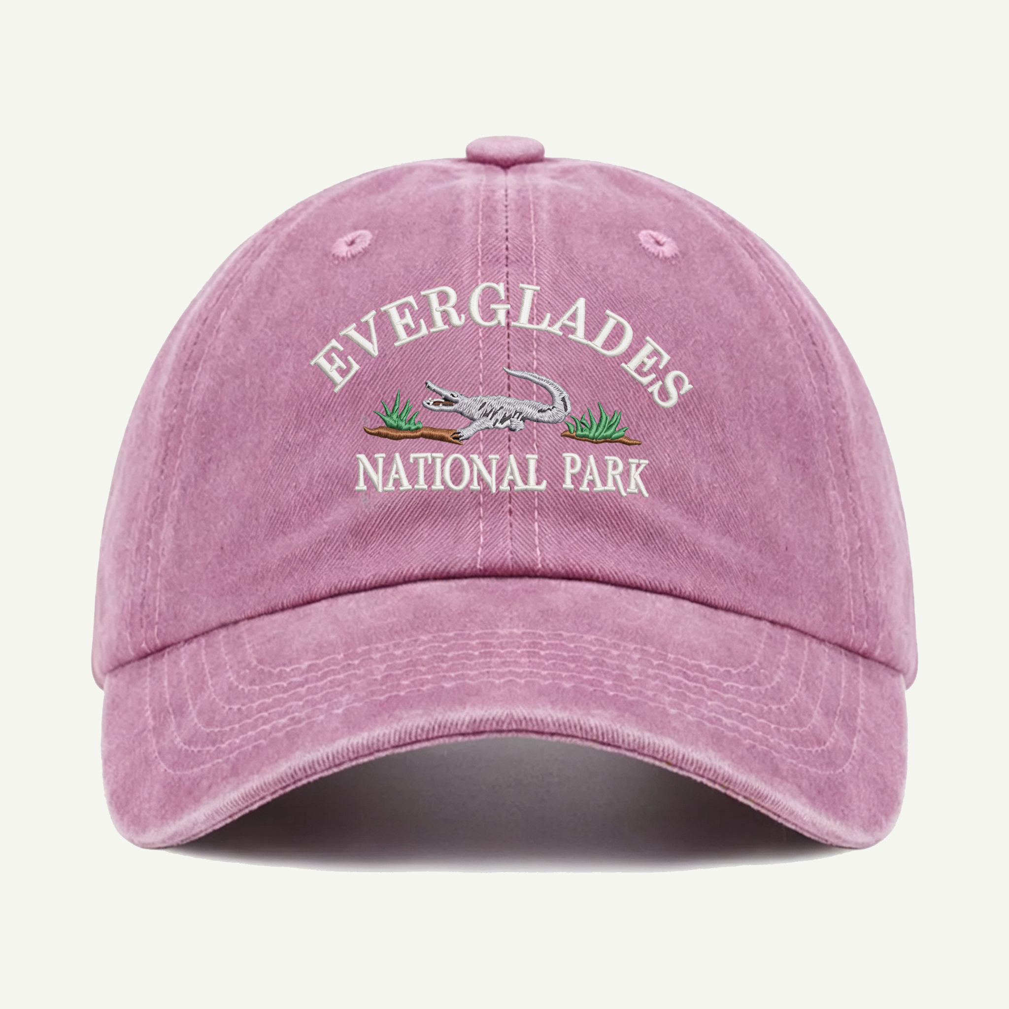 Everglades National Park Alligator Wilderness Washed Embroidered Hat