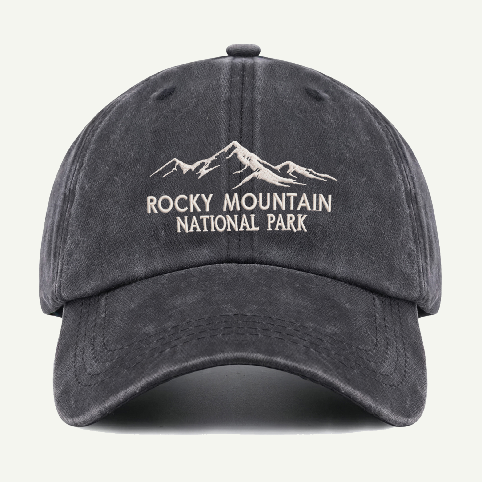 Rocky Mountain National Park Washed Embroidered Hat