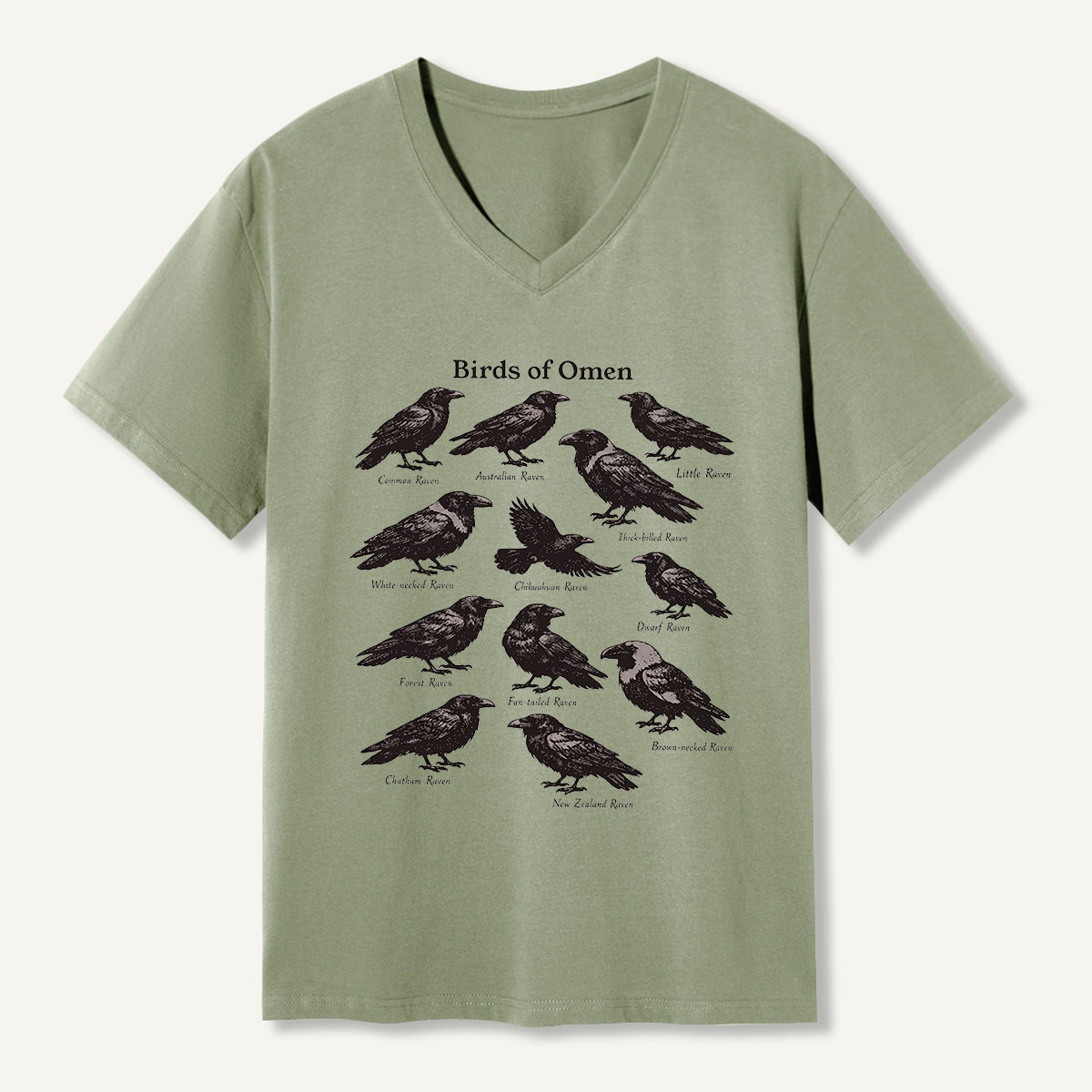 Birds Of Crows Crow Study V-neck T-Shirt