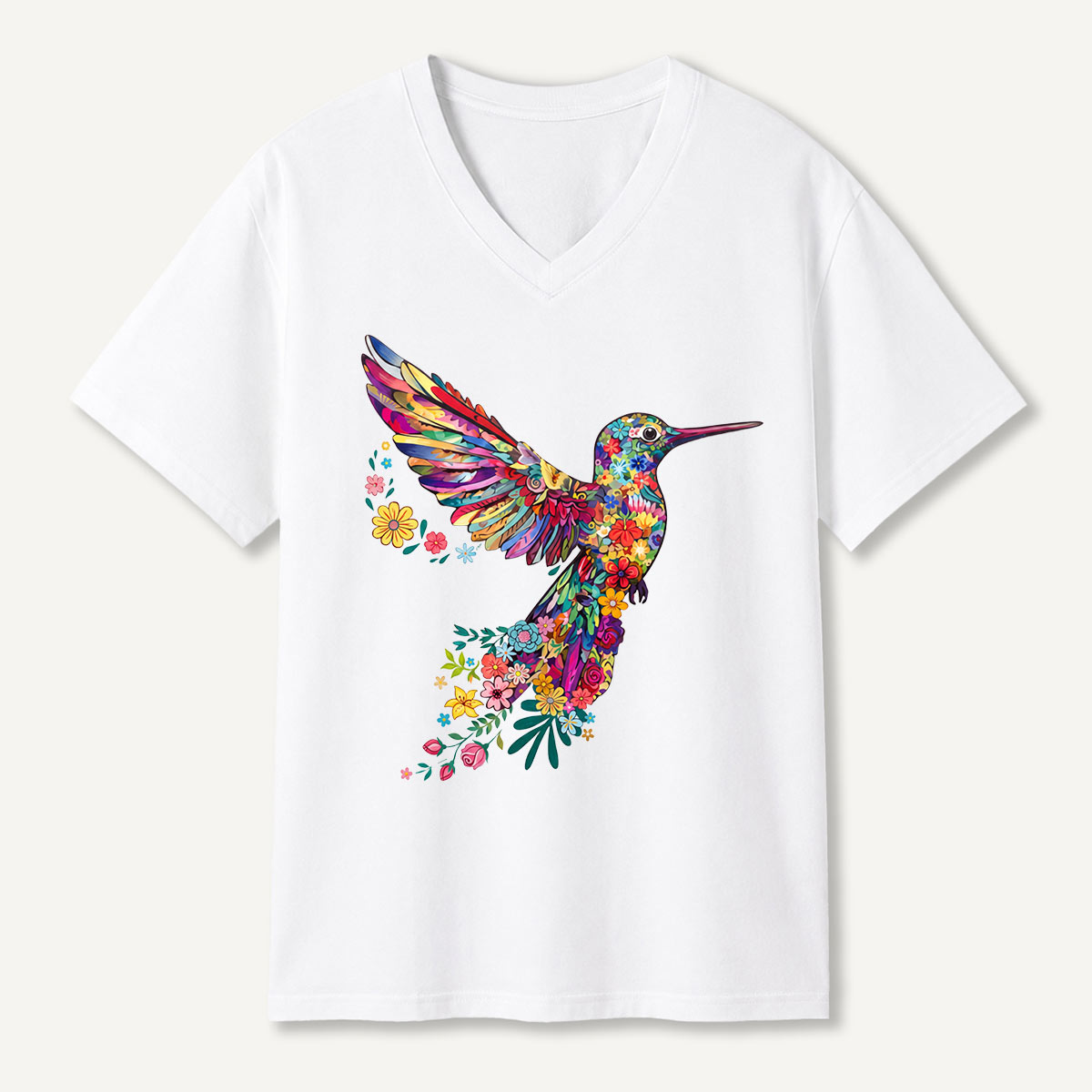 Animal Lover Hummingbird V-neck T-Shirt