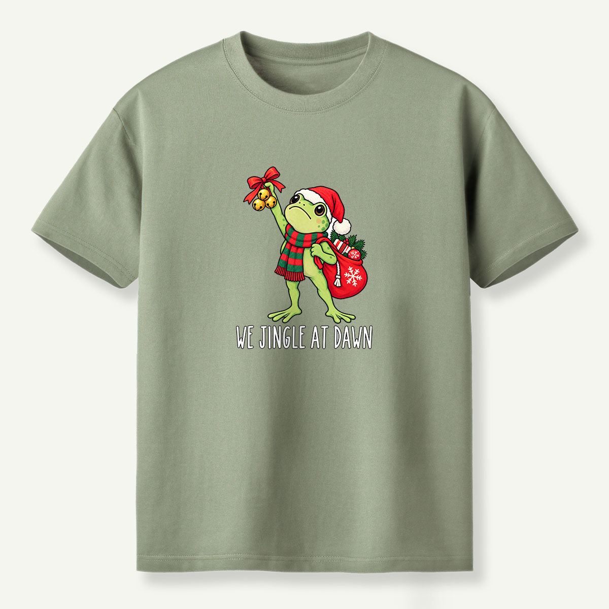 We Jingle At Dawn Christmas Frog T-Shirt