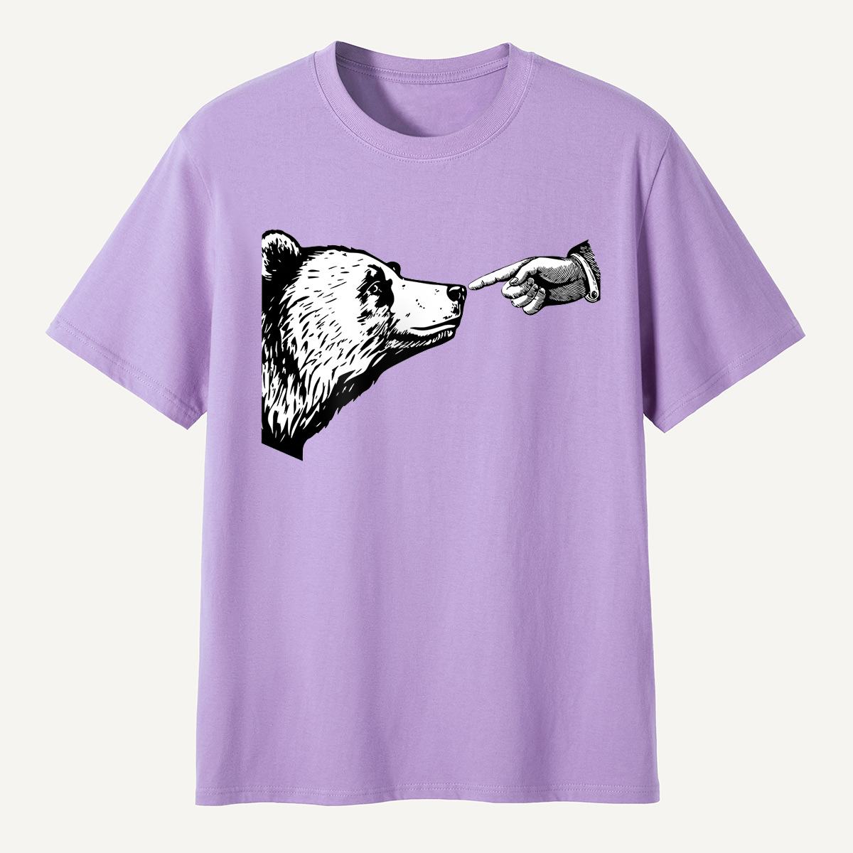 Boop the Bear Funny Line Art T-Shirt