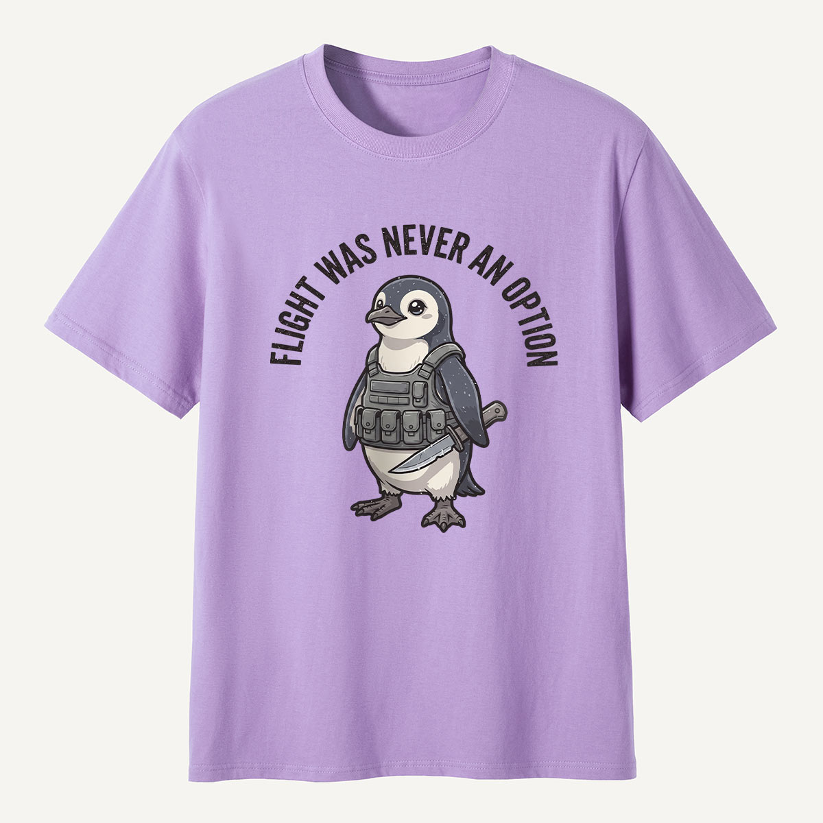 Flight Was Never An Option Belt Knife Penguin T-Shirt