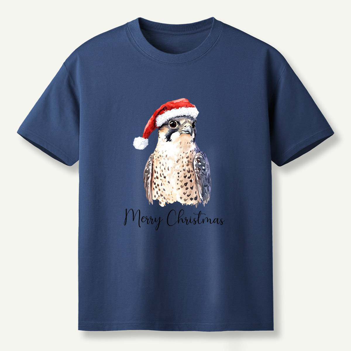 Merry Christmas Falcon Santa Hat T-Shirt