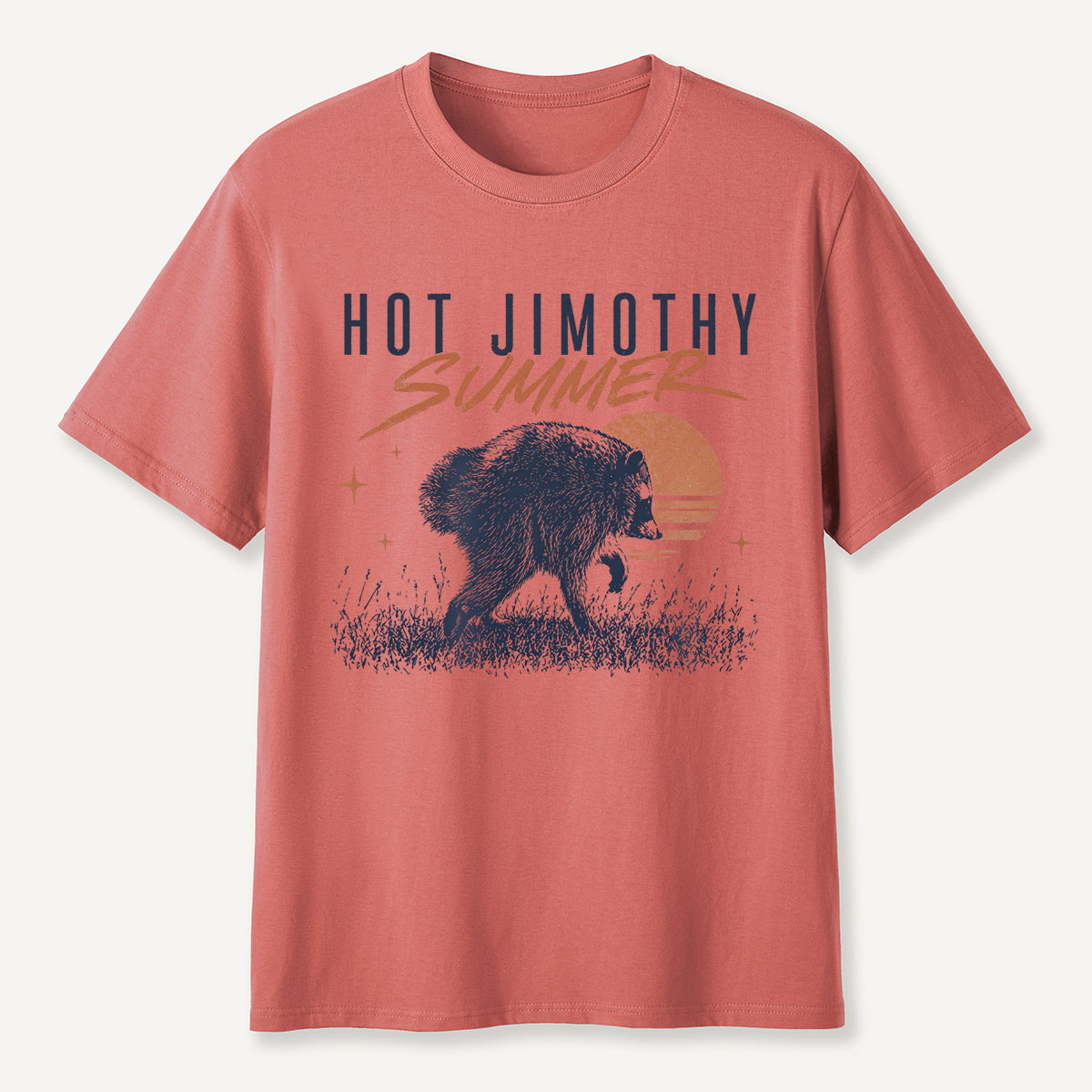 Hot Jimothy Summer Retro Raccoon T-Shirt