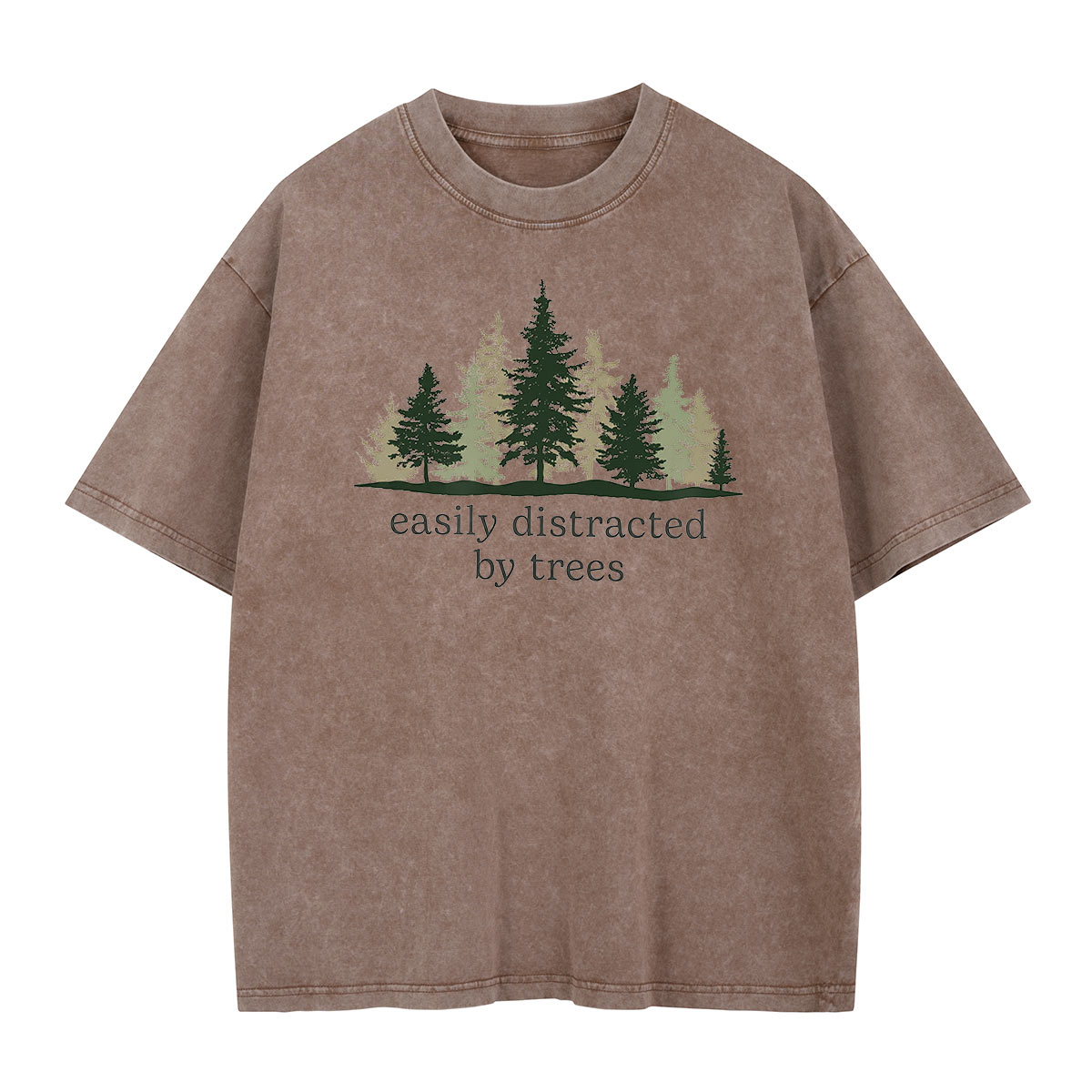 Easily Distracted By Trees Washed T-Shirt