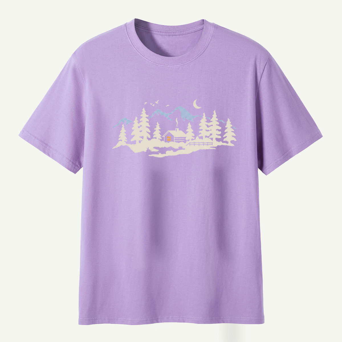 Moonlit Pine Forest Wilderness T-Shirt