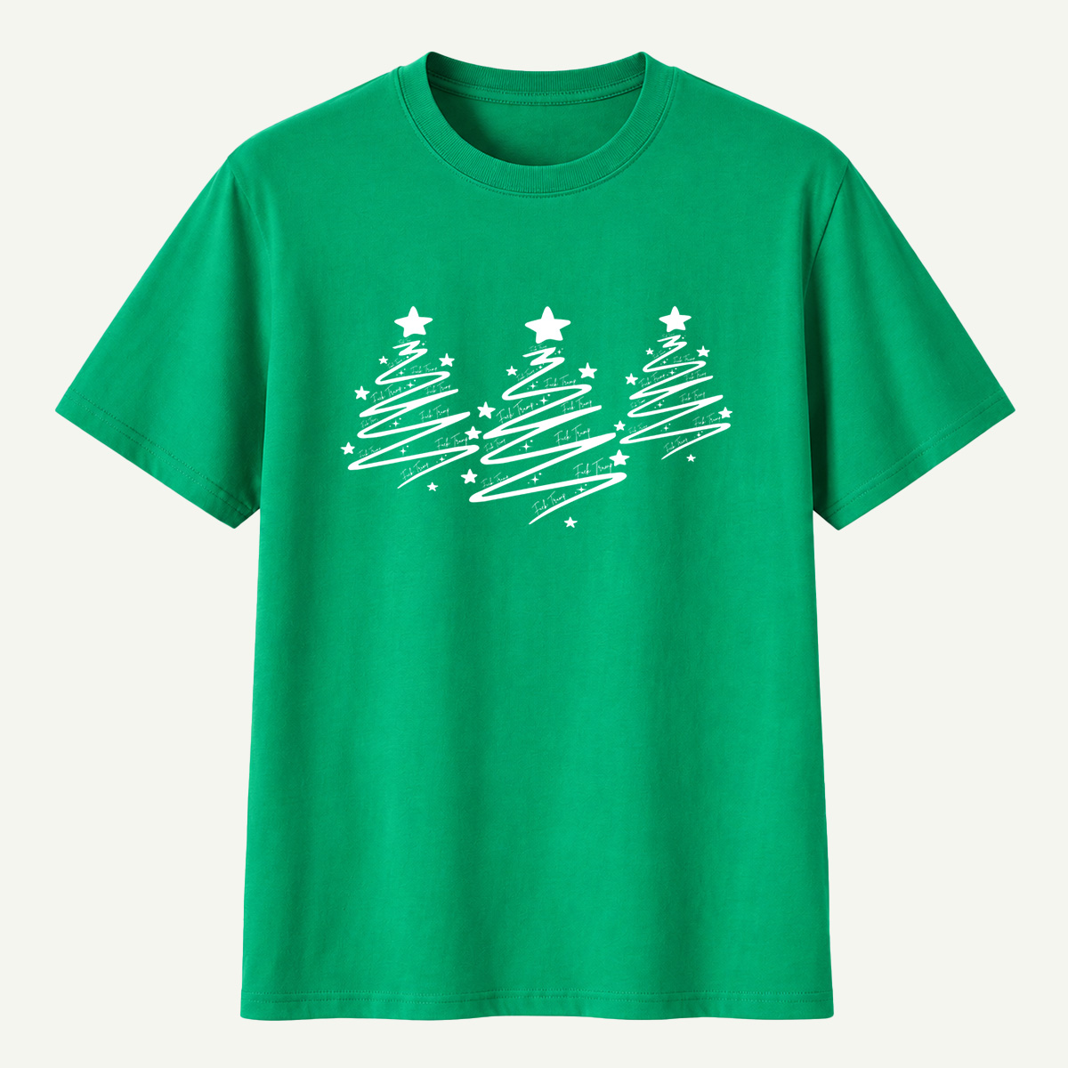 Scribble Star Christmas Tree Art T-Shirt