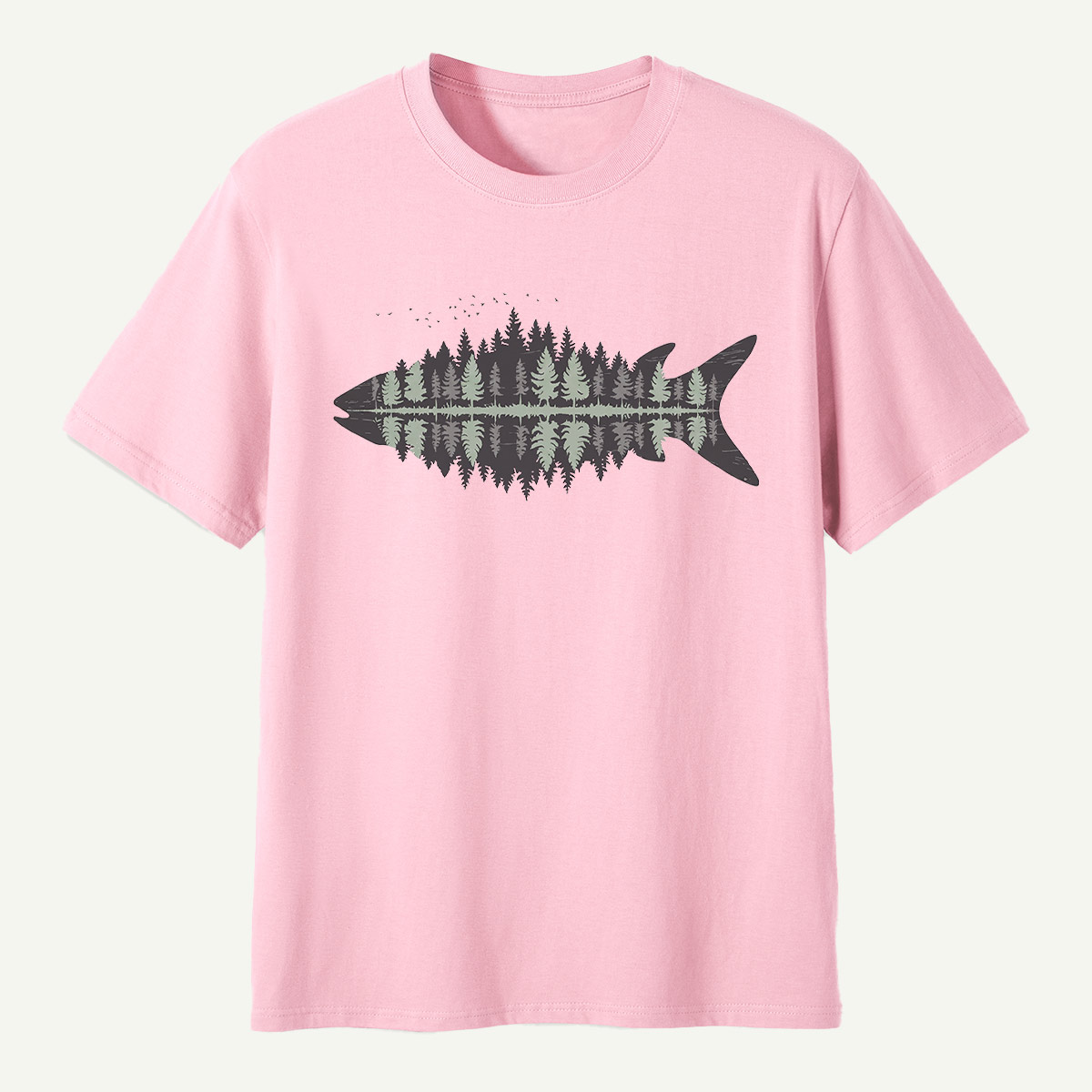 Fish Skeleton Minimalist Anatomy T-Shirt