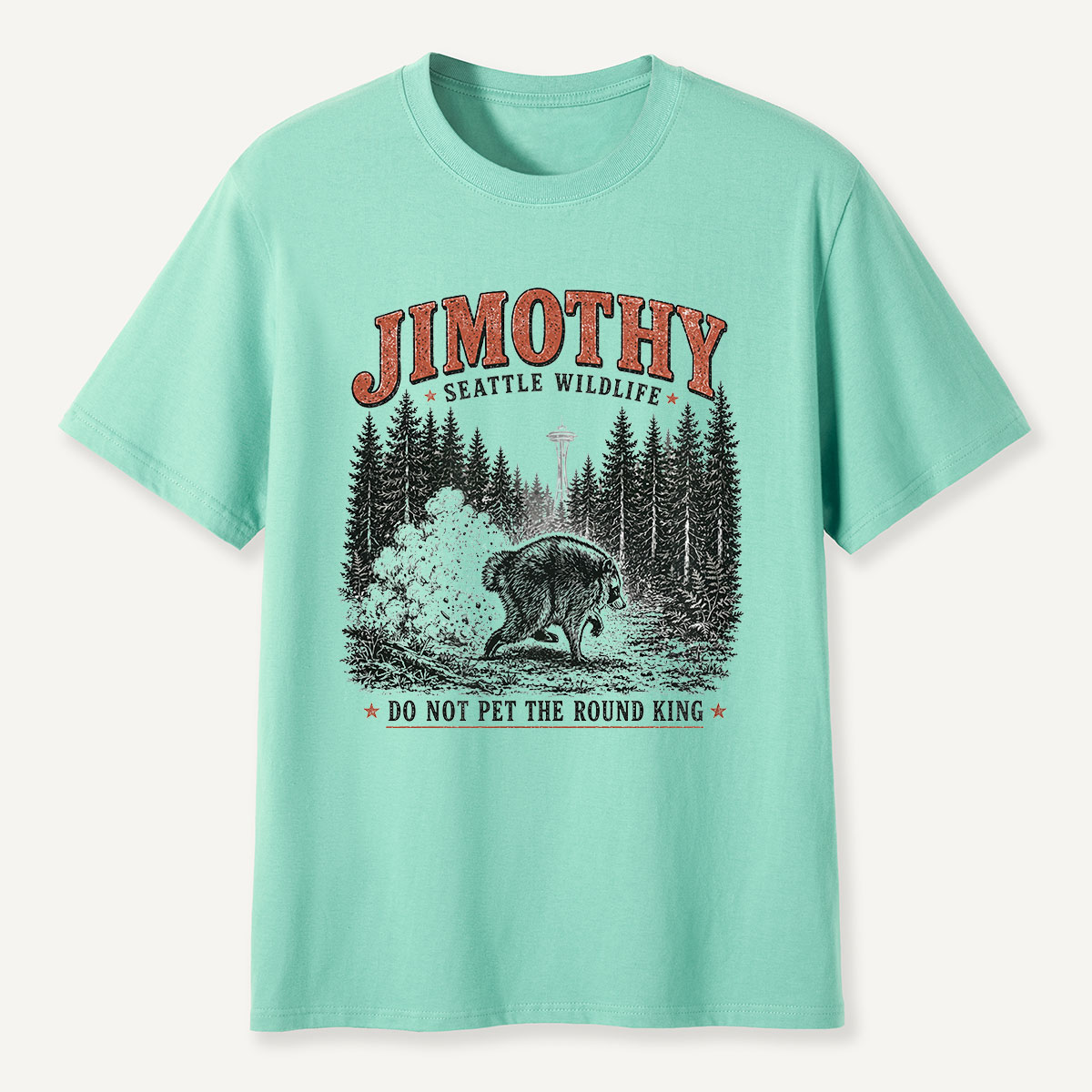 Jimothy Seattle Wildlife Round King T-Shirt
