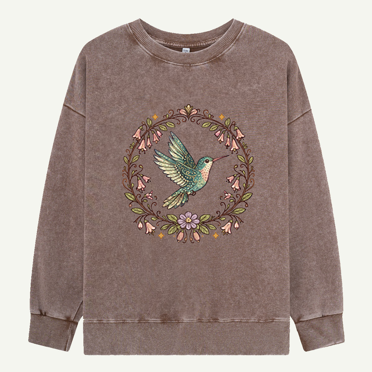 Hummingbird in Bloom Washed Sweatshirts