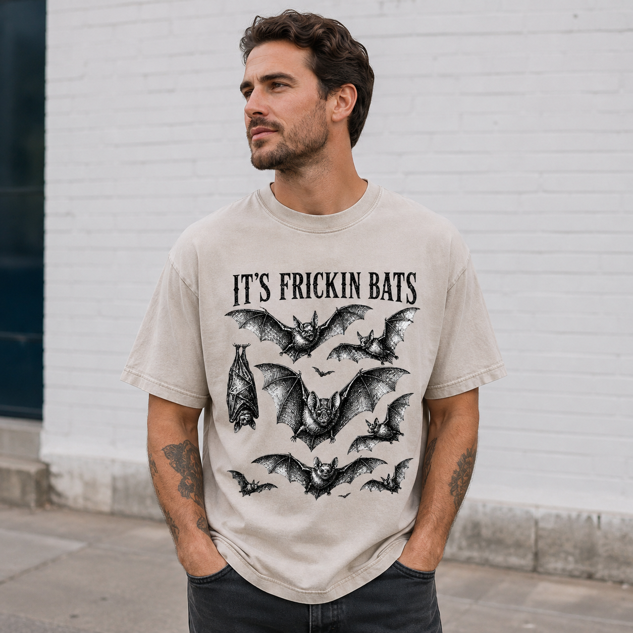 Yep, It’s Frickin Bats Washed T-Shirt(TH)