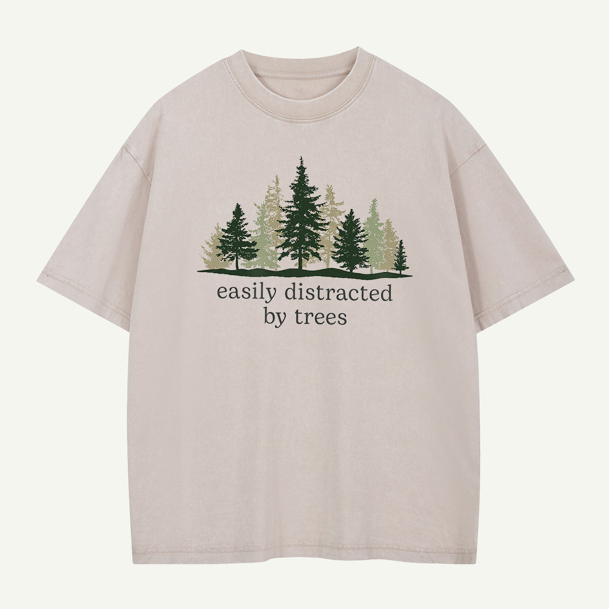 Easily Distracted By Trees Washed T-Shirt