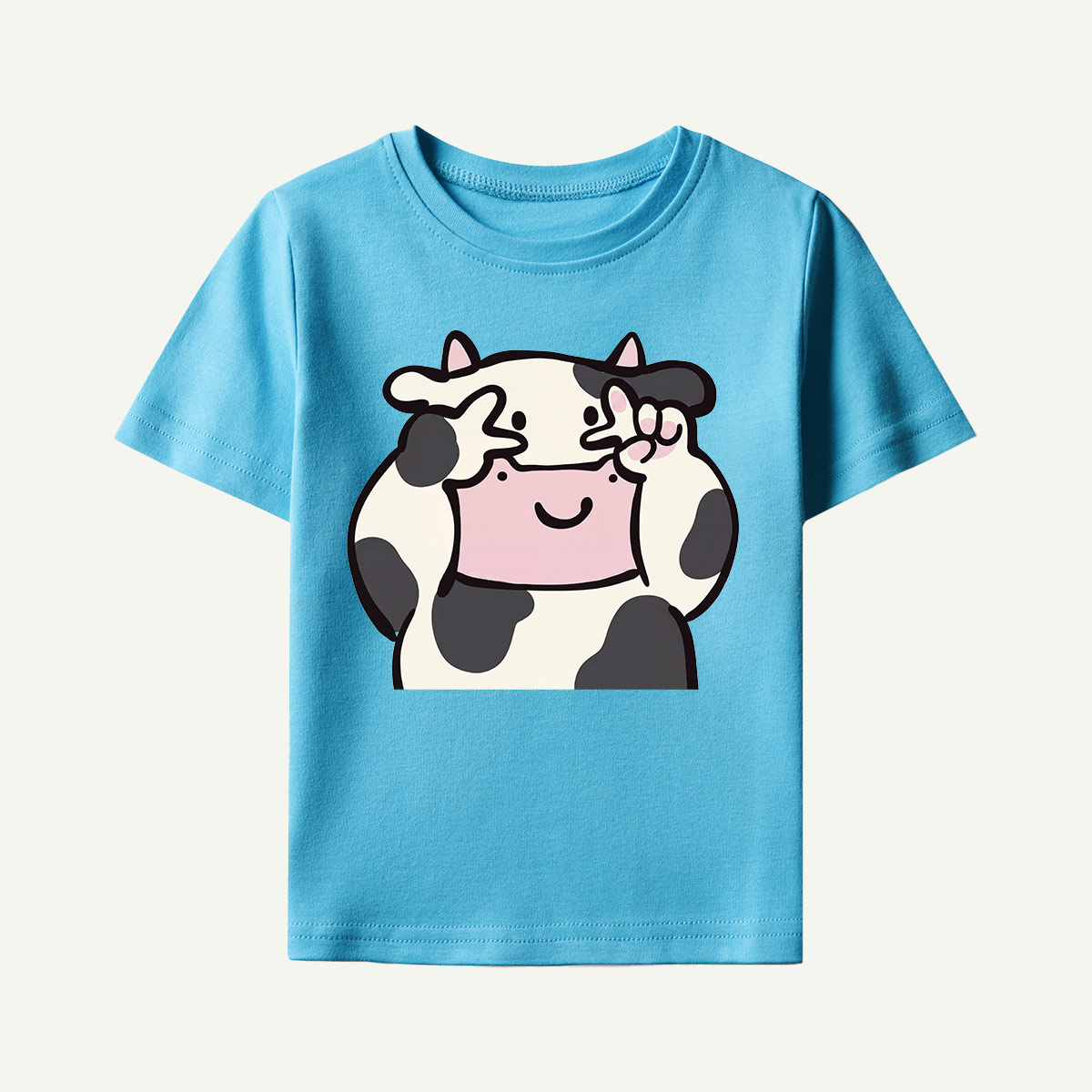 Peekaboo Cow Cute Cartoon Kids T-Shirt