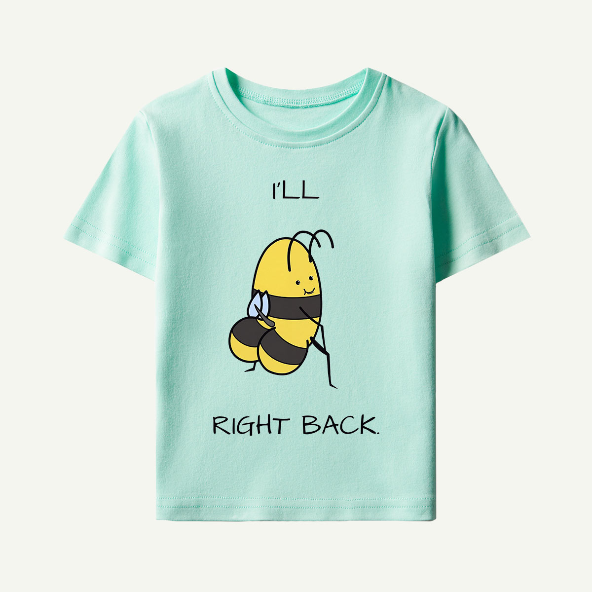 I’ll Bee Right Back Pun Kids T-Shirt