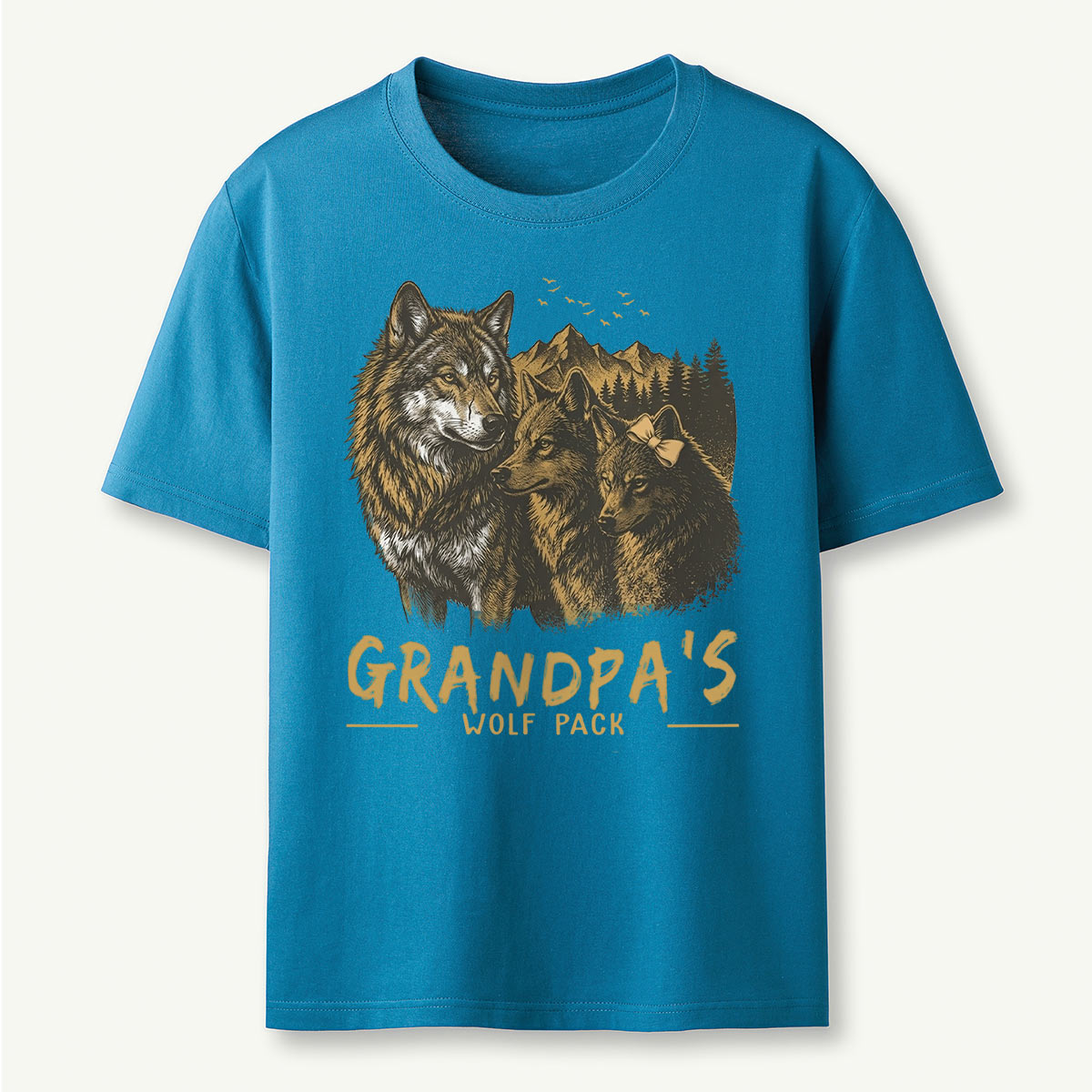 Grandpa’s Wolf Pack Mountain T-Shirt