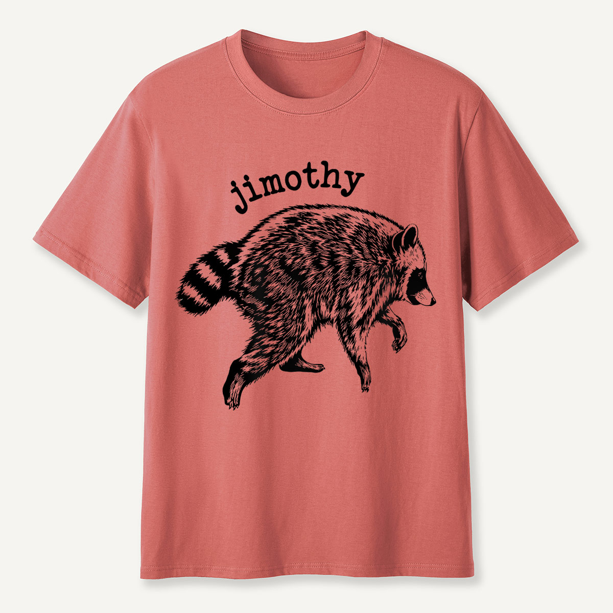 Jimothy Classic Black Line Raccoon T-Shirt