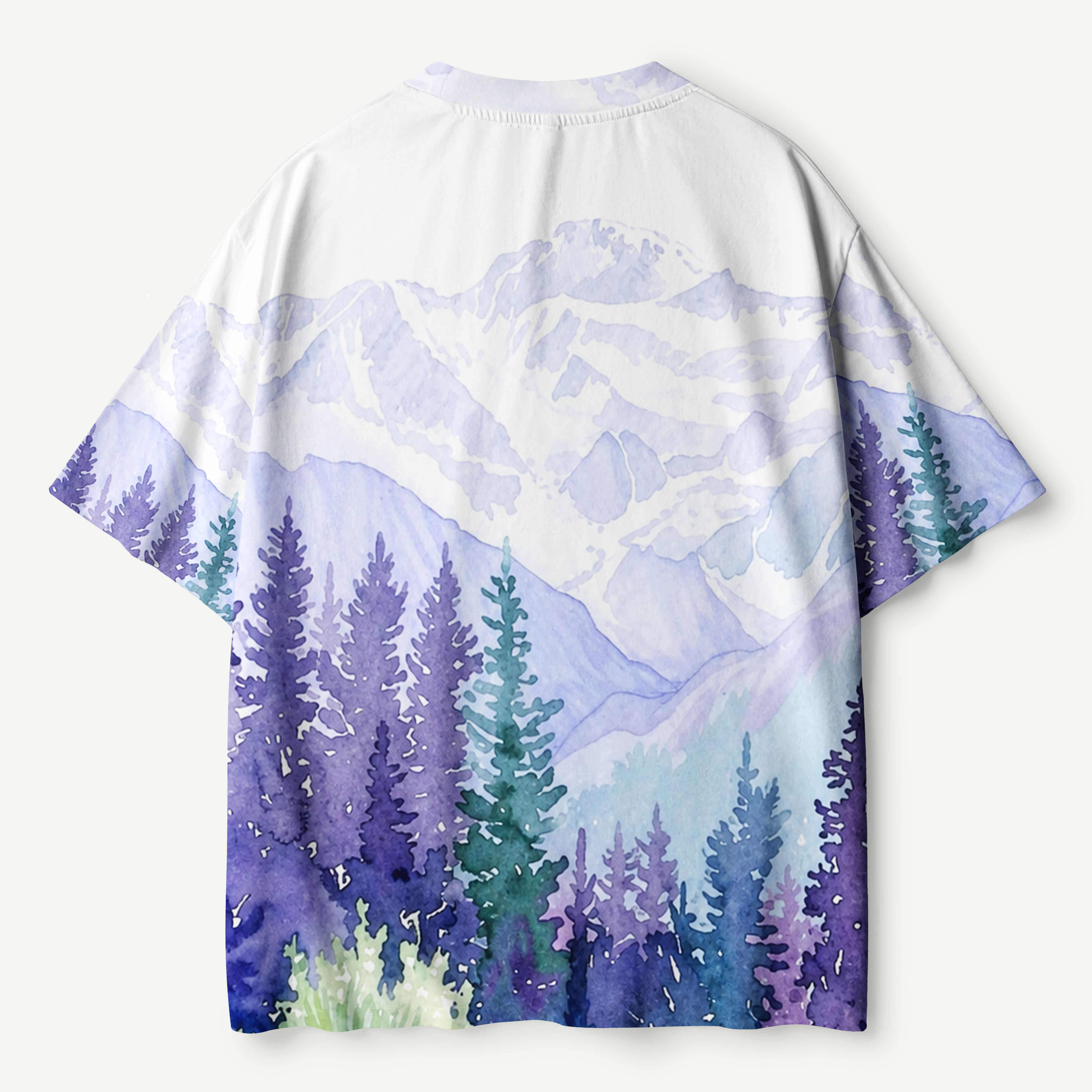 Alpine Wildflower Mountain Watercolor Premium Eco Tee