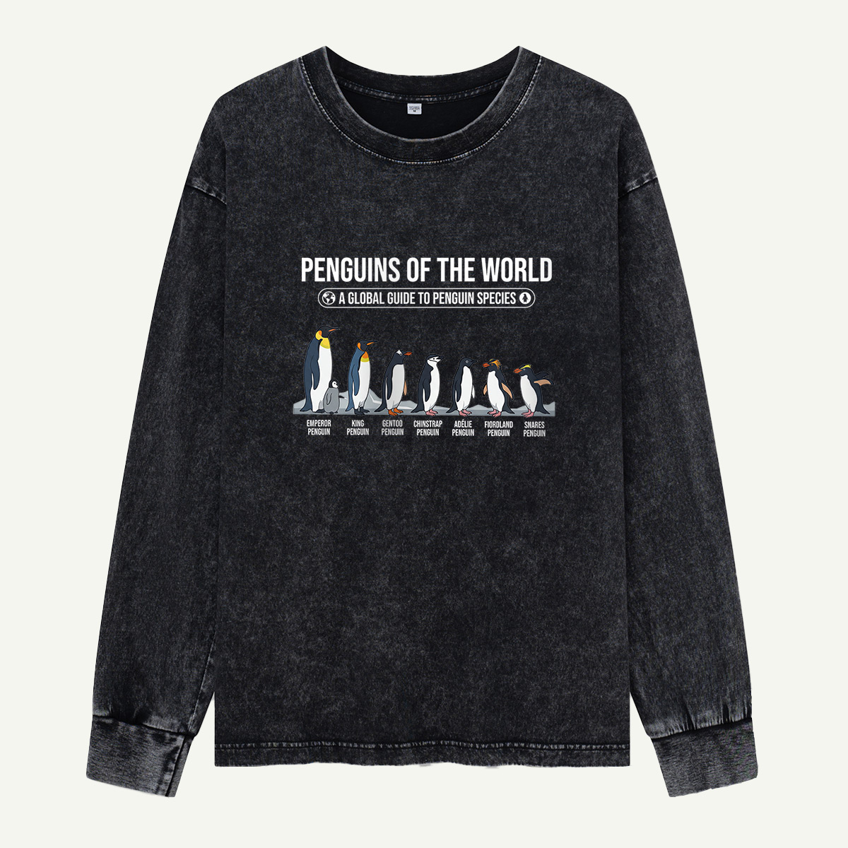 Penguins of the World Washed Long Sleeves