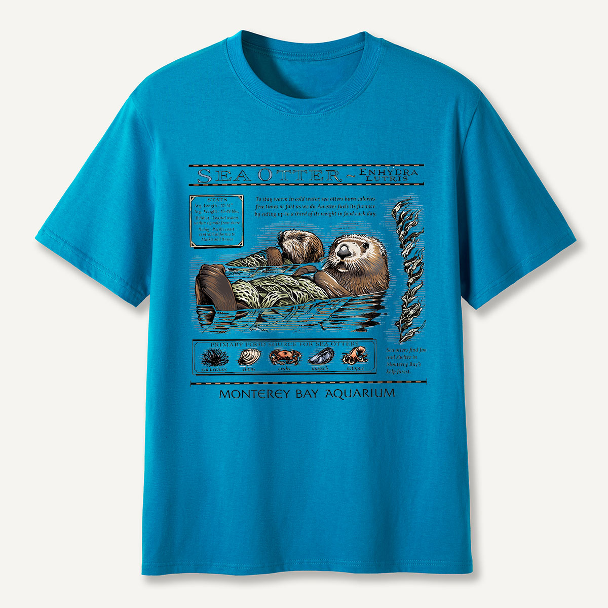 Sea Otter Monterey Bay Aquarium Educational T-Shirt
