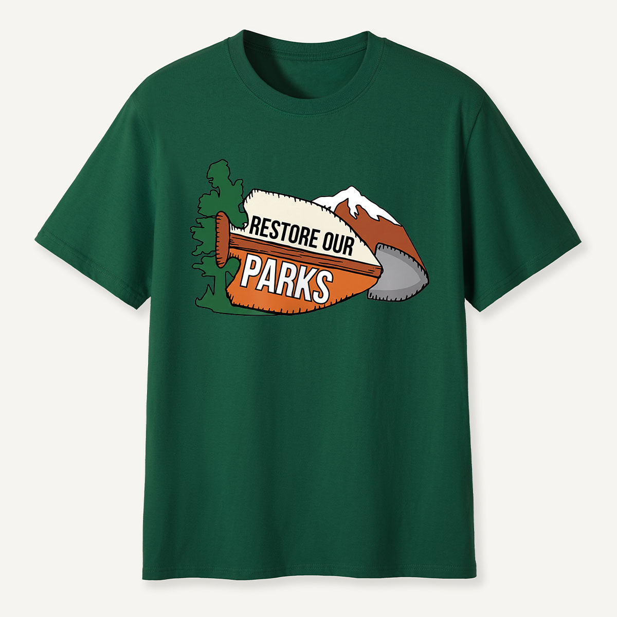 Restore Our Parks Football Badge T-Shirt