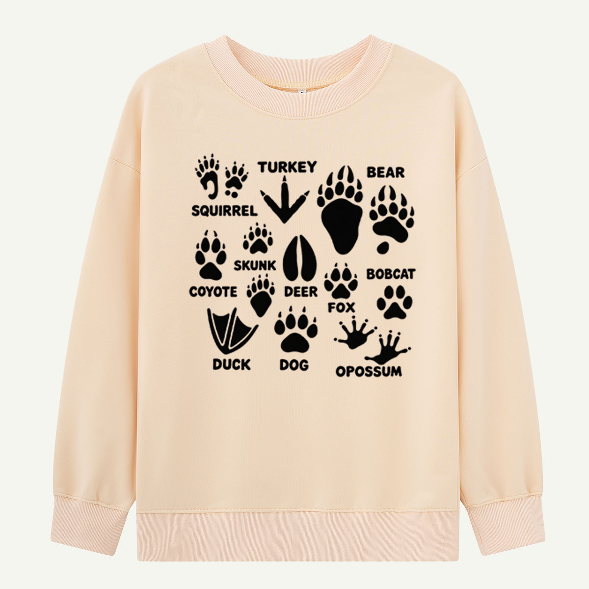 North American Wildlife Tracks Guide Sweatshirts